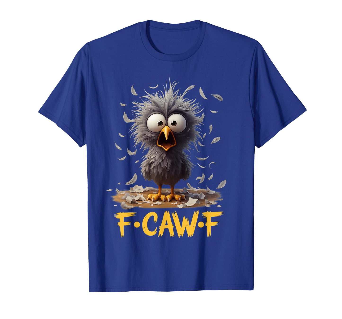 Cute Cartoon Crow F-Caw-F Black Bird, Funny Gothic Humor T-Shirt