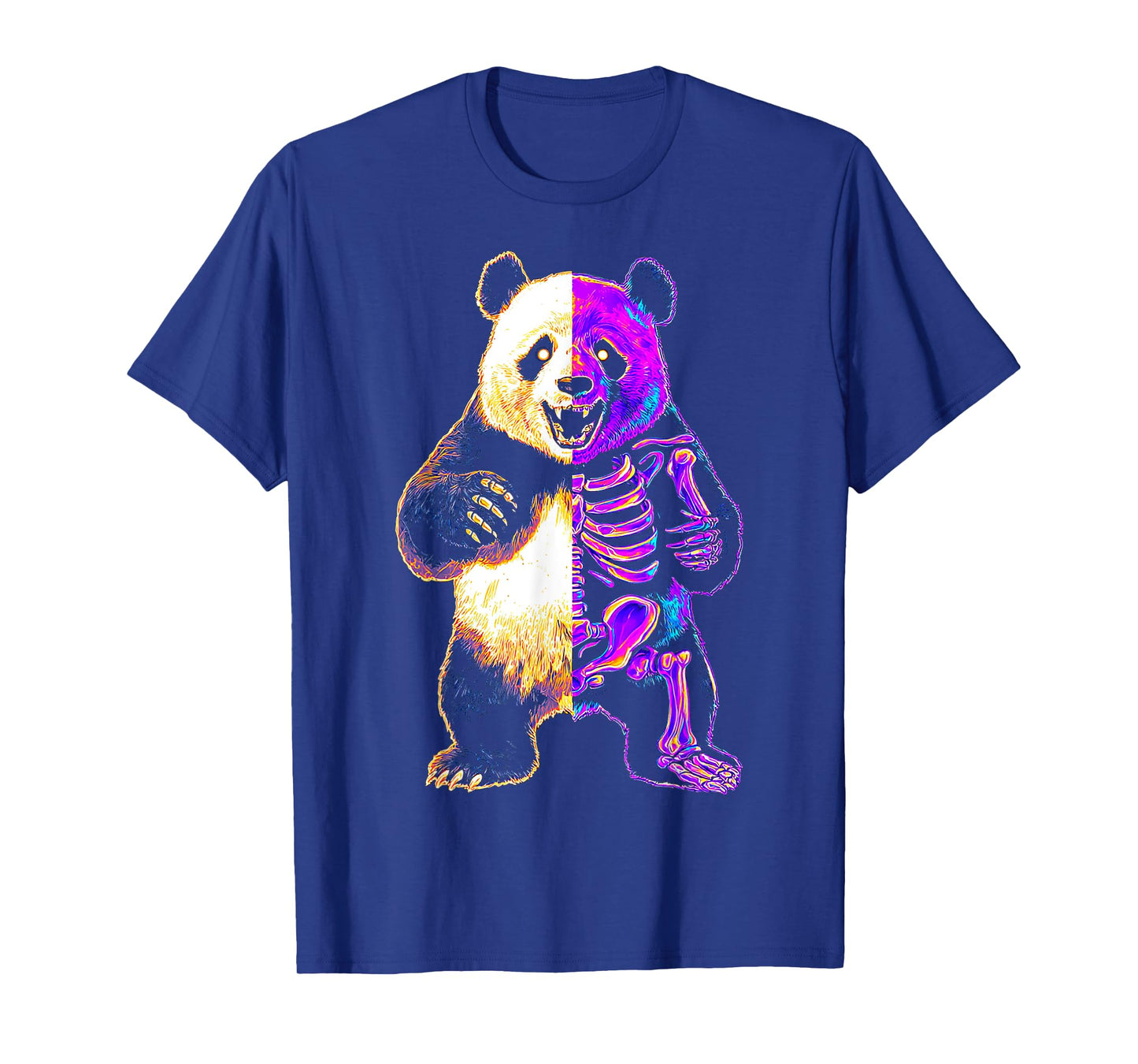 Halloween Panda Skeleton Zombie Animal Graphic Halloween T-Shirt