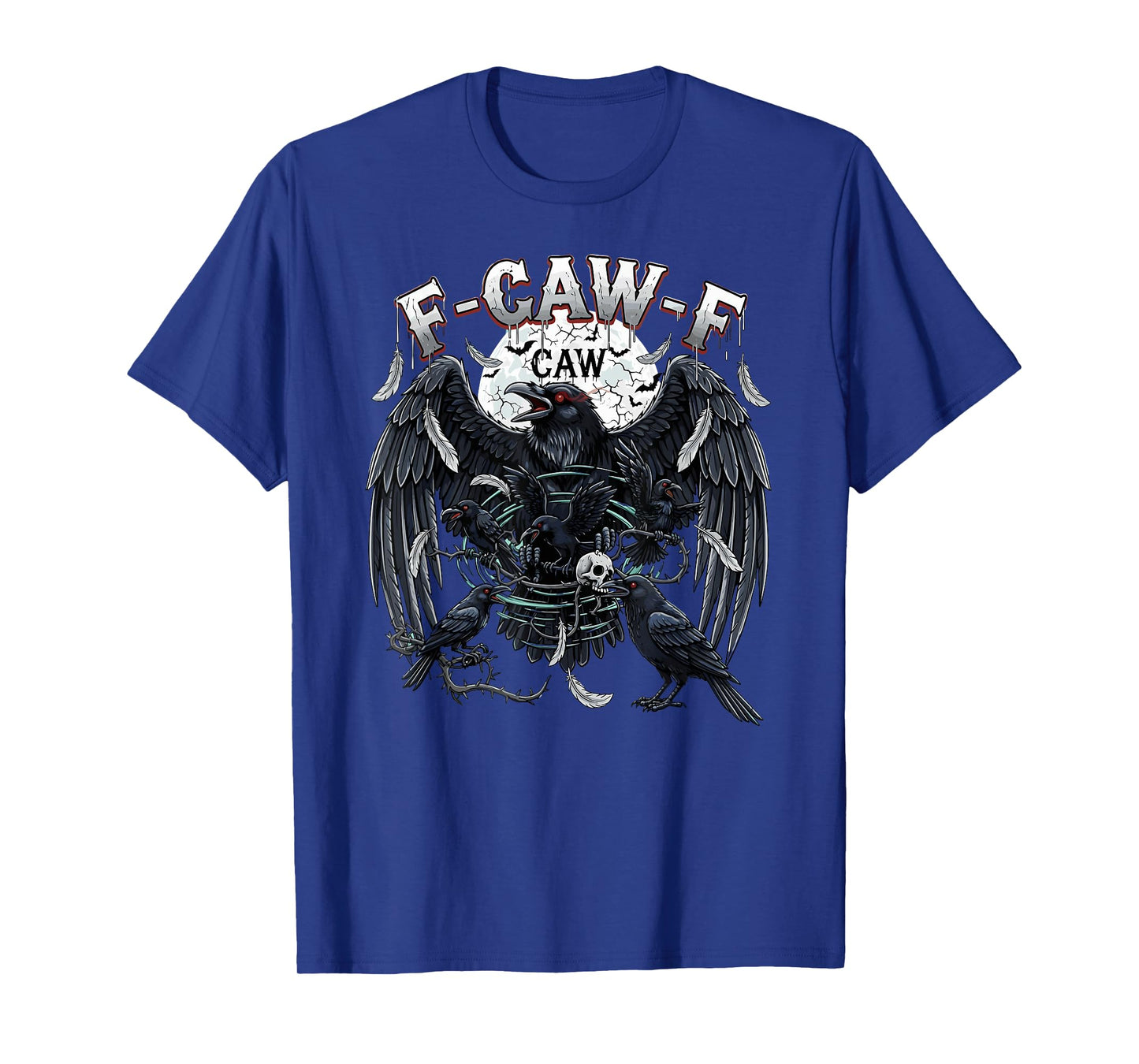 F-CAW-F Raven Dark Crow Skull Gothic Moon T-Shirt