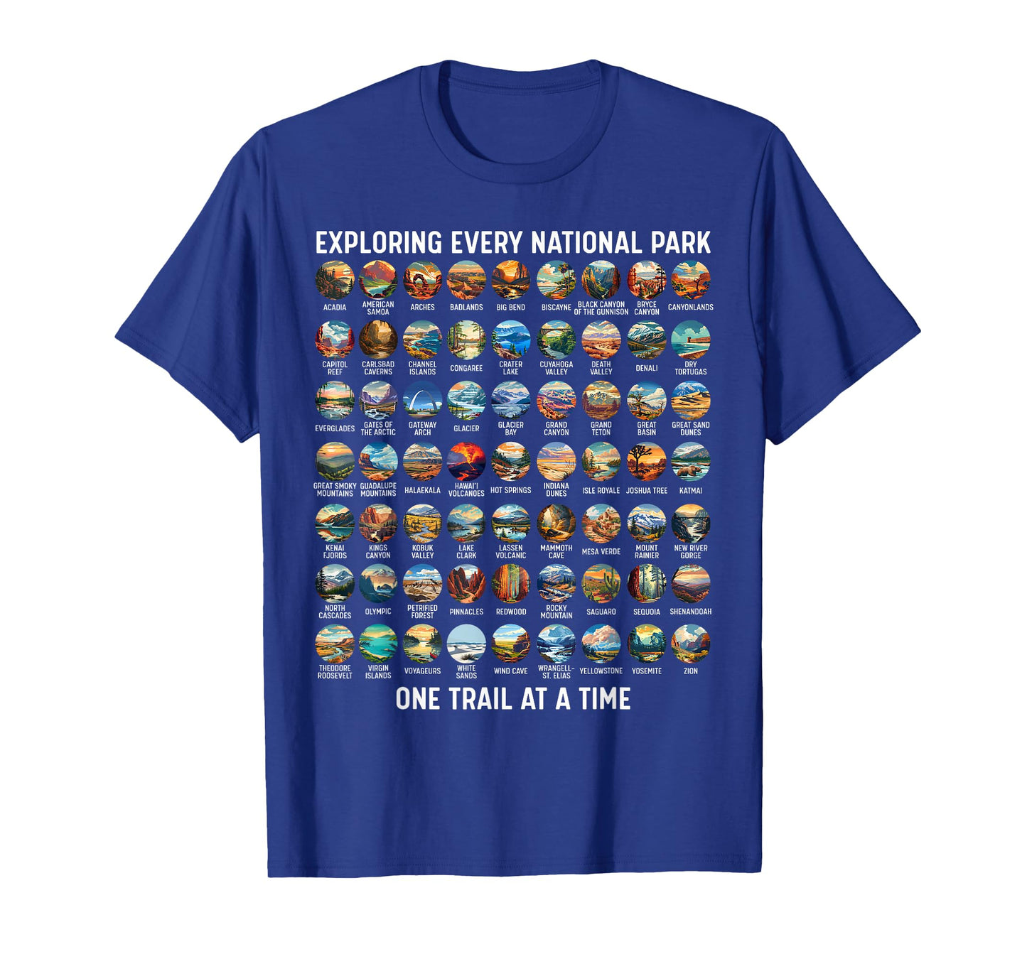 All US National Park Checklist Bucket List Of National Parks T-Shirt