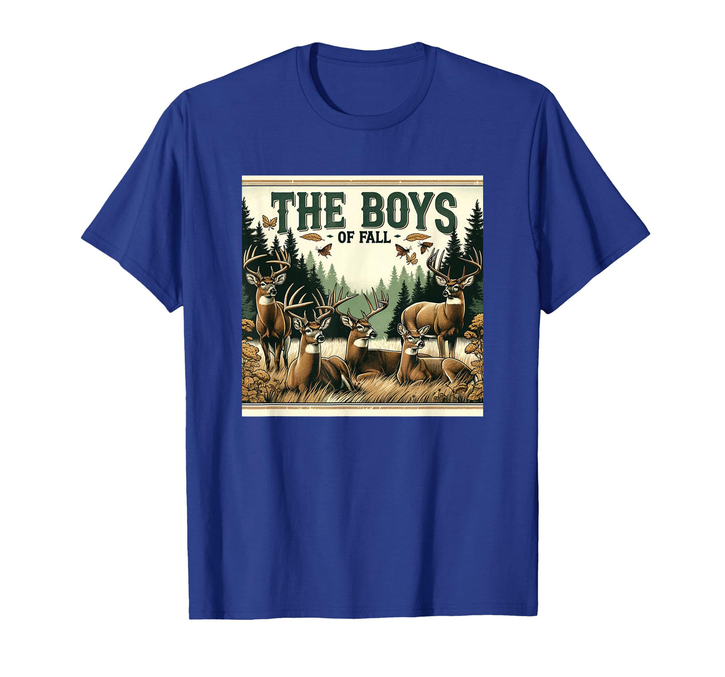 The Boys of Fall Rustic Deer Hunting Autumn Design T-Shirt
