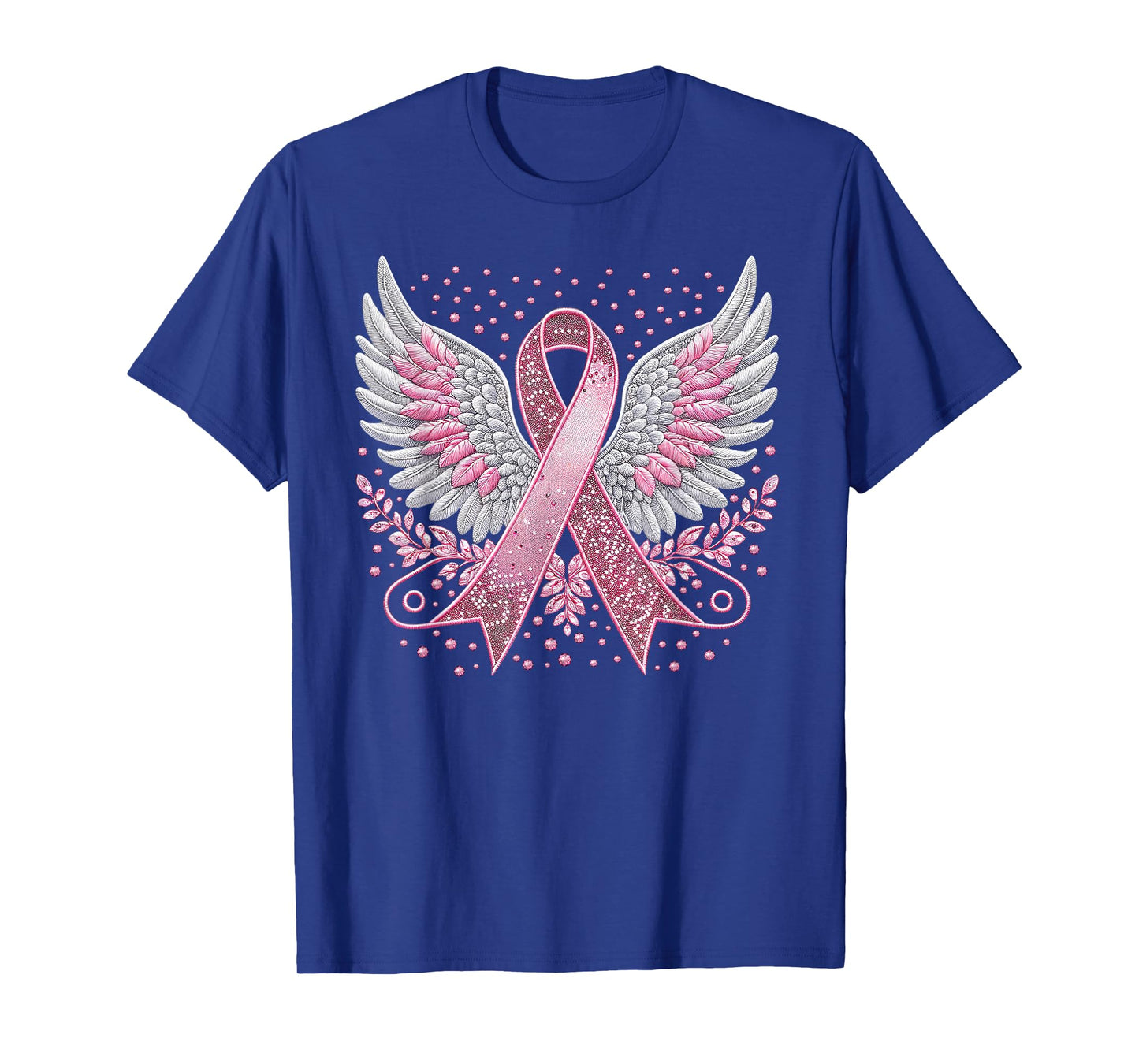Pink Ribbon Angel Wings Breast Cancer Awareness Women Kids T-Shirt