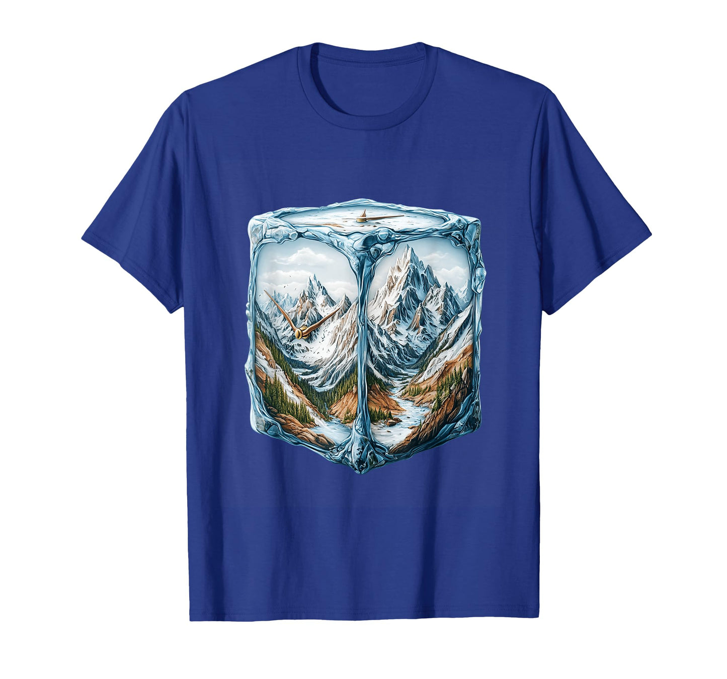 Adventure Scene with Clock in Ice T-Shirt