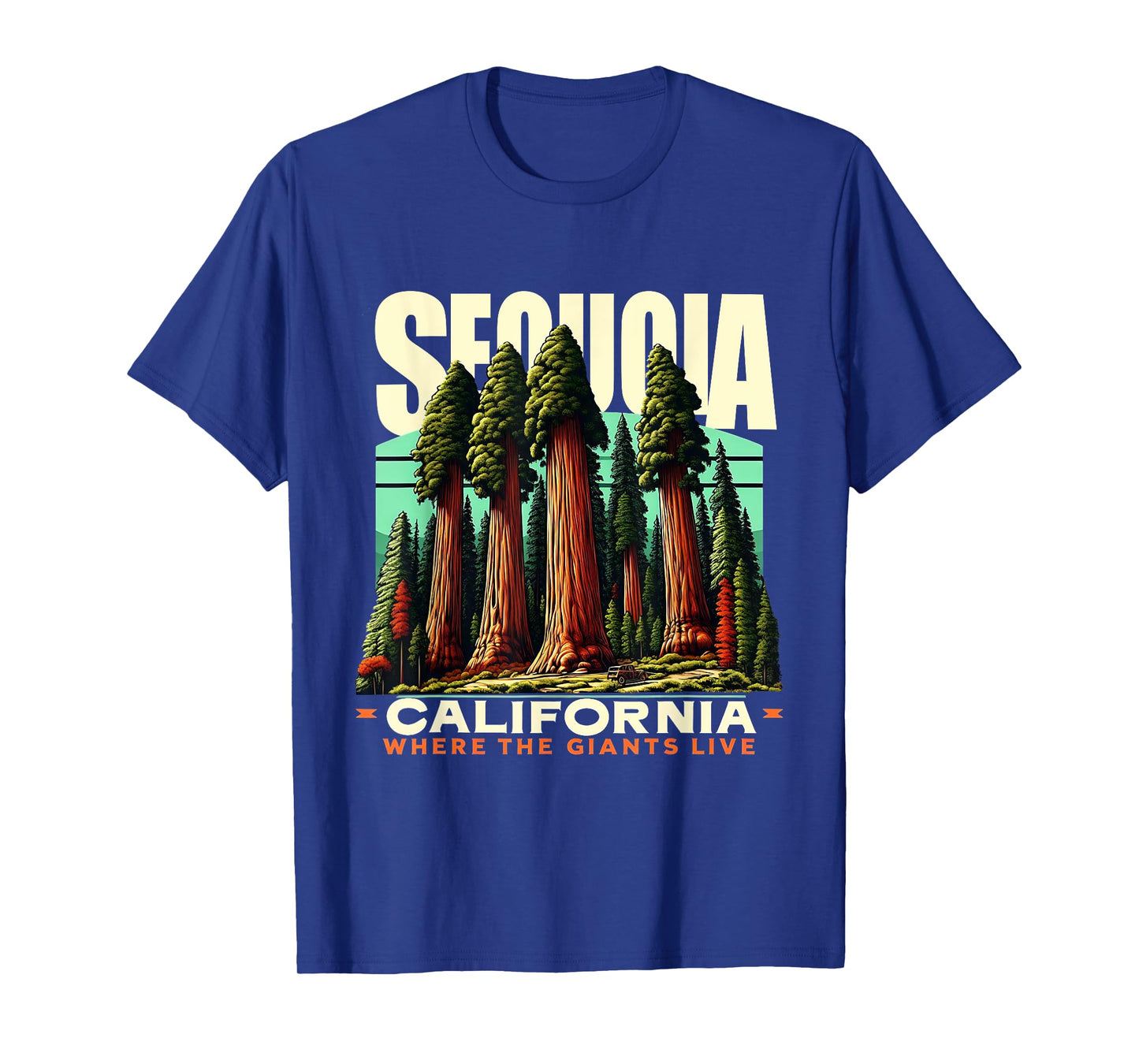 Sequoia California Giant Redwood Forest Art T-Shirt