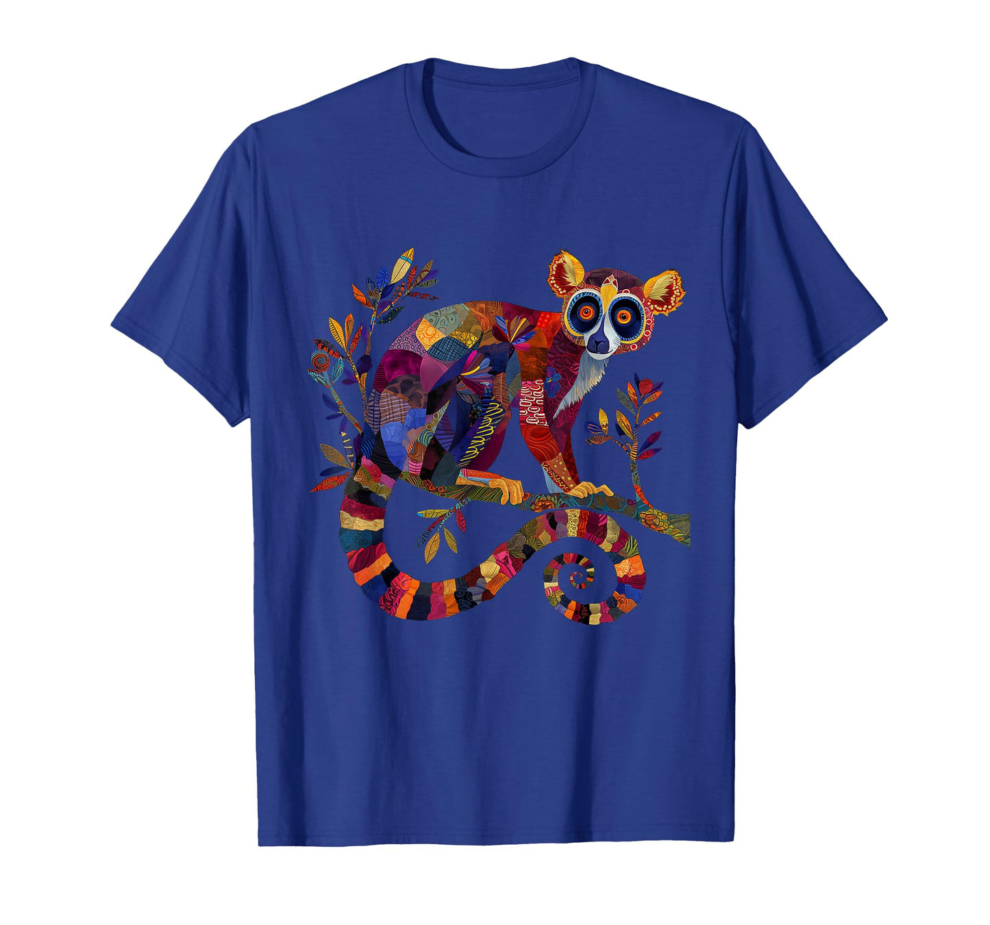 Lemur Floral Vintage Flower Pattern Monkey Lemur Lover T-Shirt