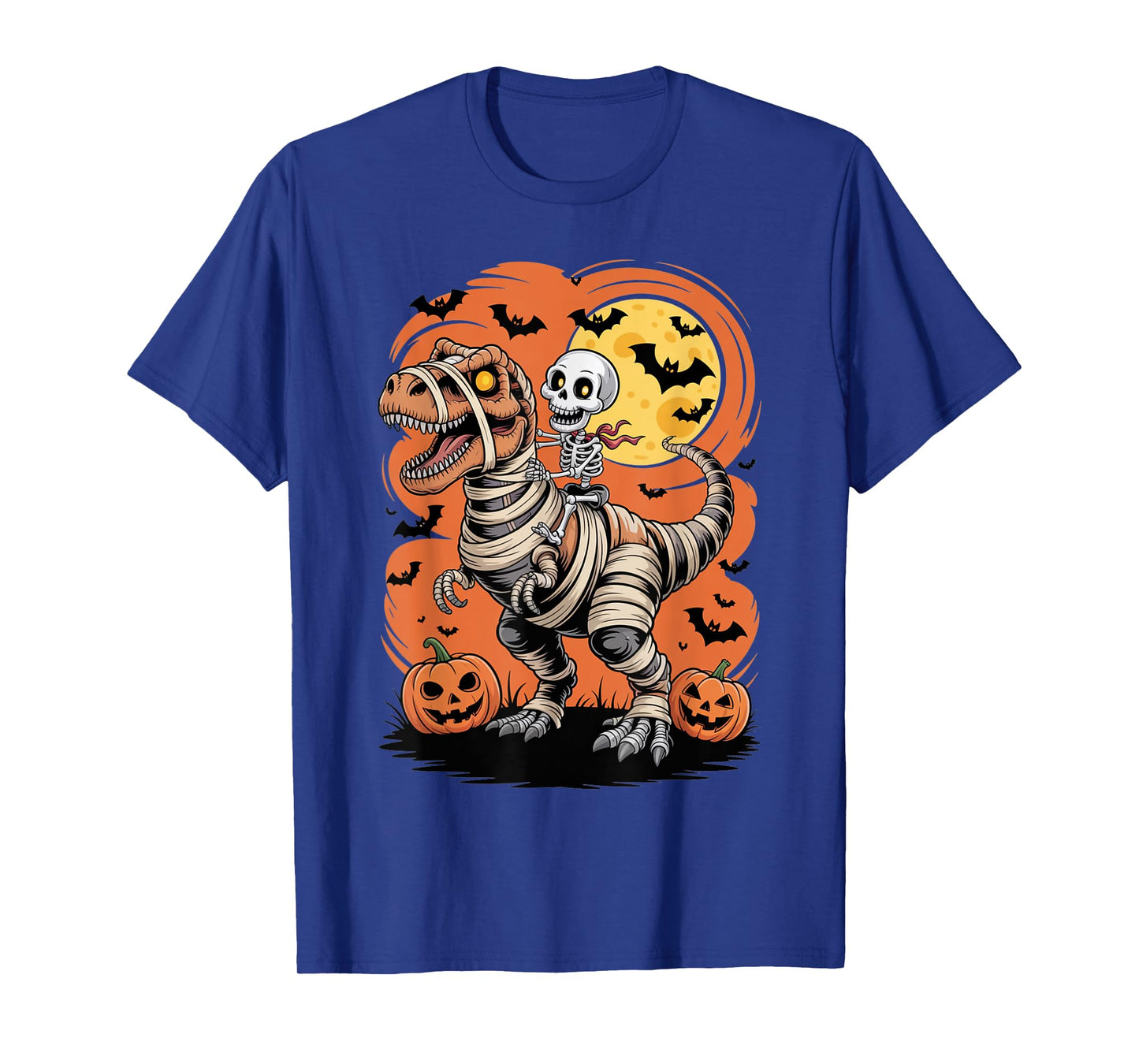 Toddler Boys Halloween Shirt Skeleton Riding T Rex Dinosaur T-Shirt