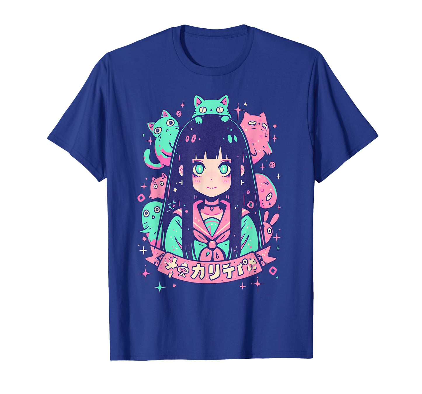 Goth Grunge Demon Anime Girl Waifu Horror Alt Aesthetic T-Shirt