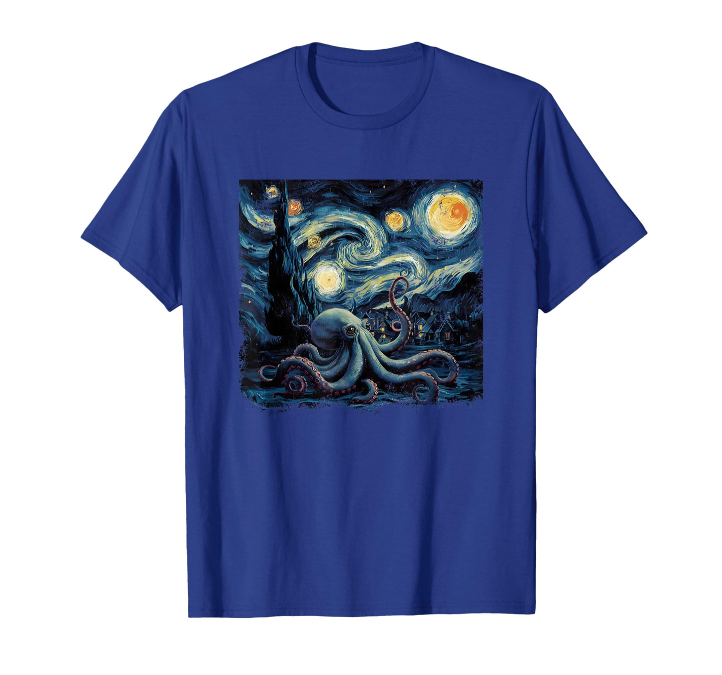 Starry Night Van Gogh Painting Octopus Lover T-Shirt