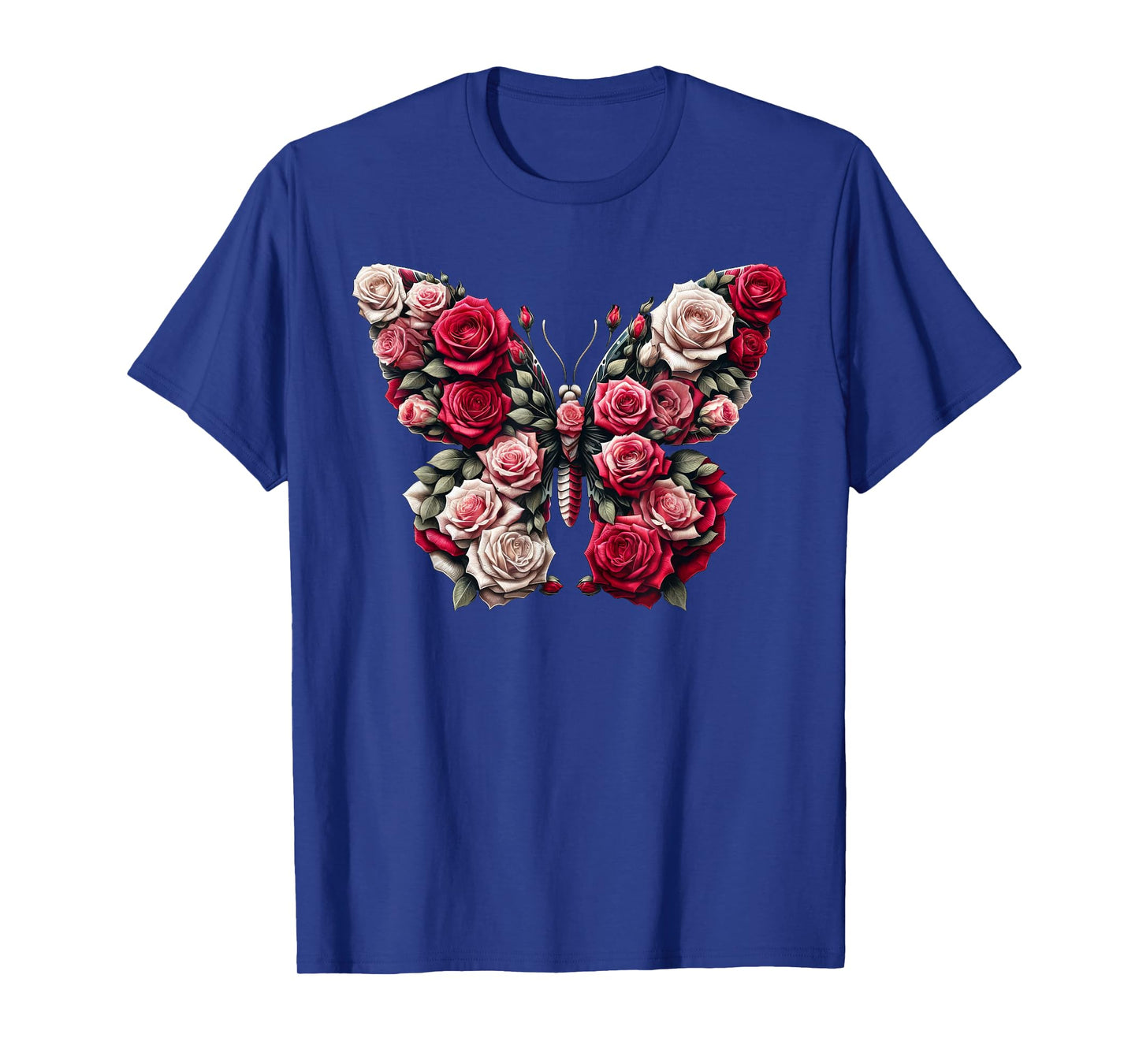 Rose Butterfly Flower Gardening Floral T-Shirt