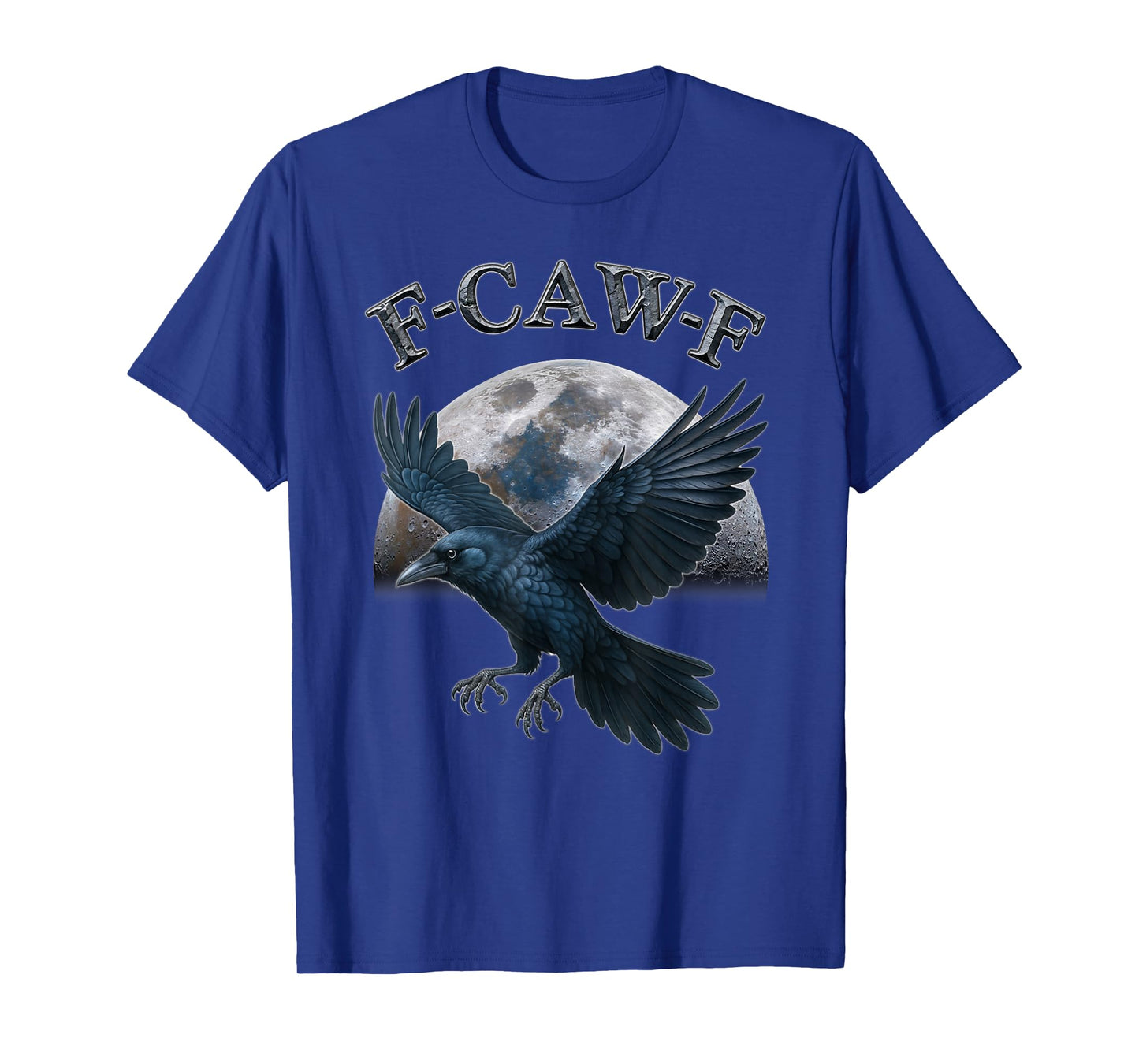 Black Crow, F-Caw-F Funny Black Bird Moon Gothic Adult Humor T-Shirt
