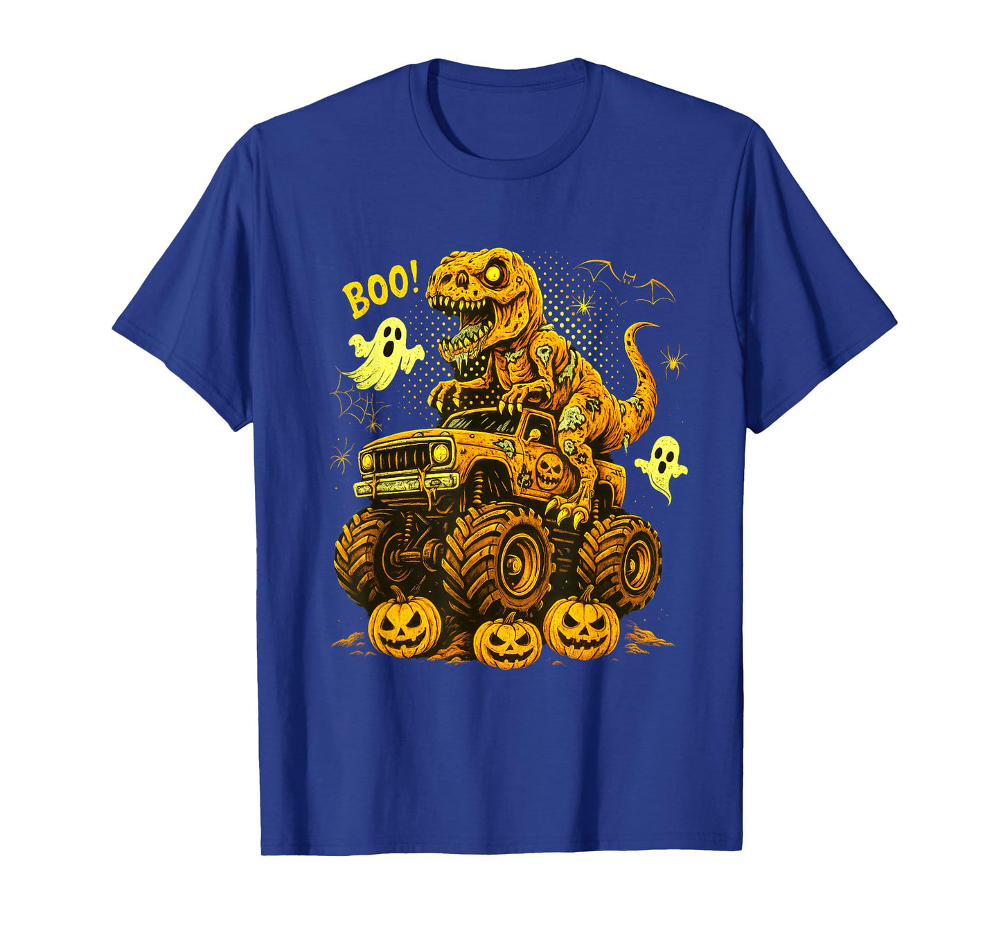 Zombie Dinosaur T Rex Riding Monster Truck Boo Halloween T-Shirt