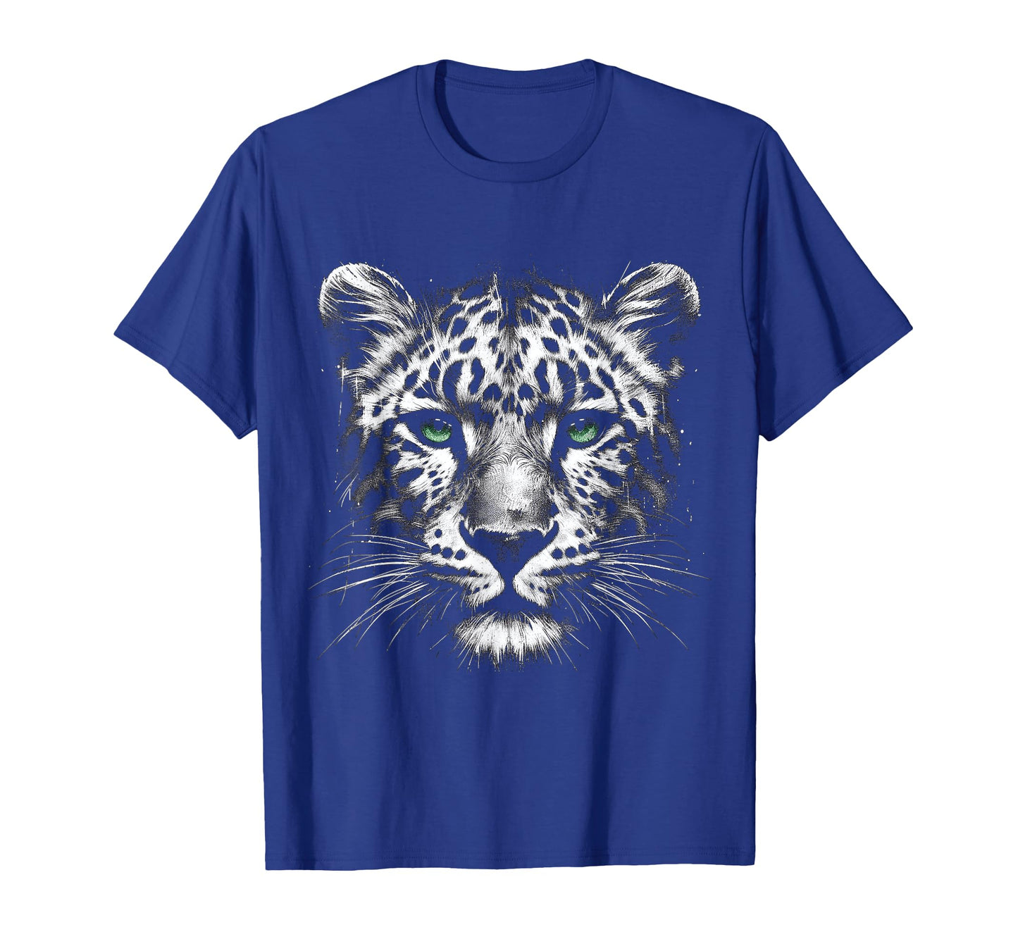 Leopard Cheetah Face With Green Eyes T-Shirt