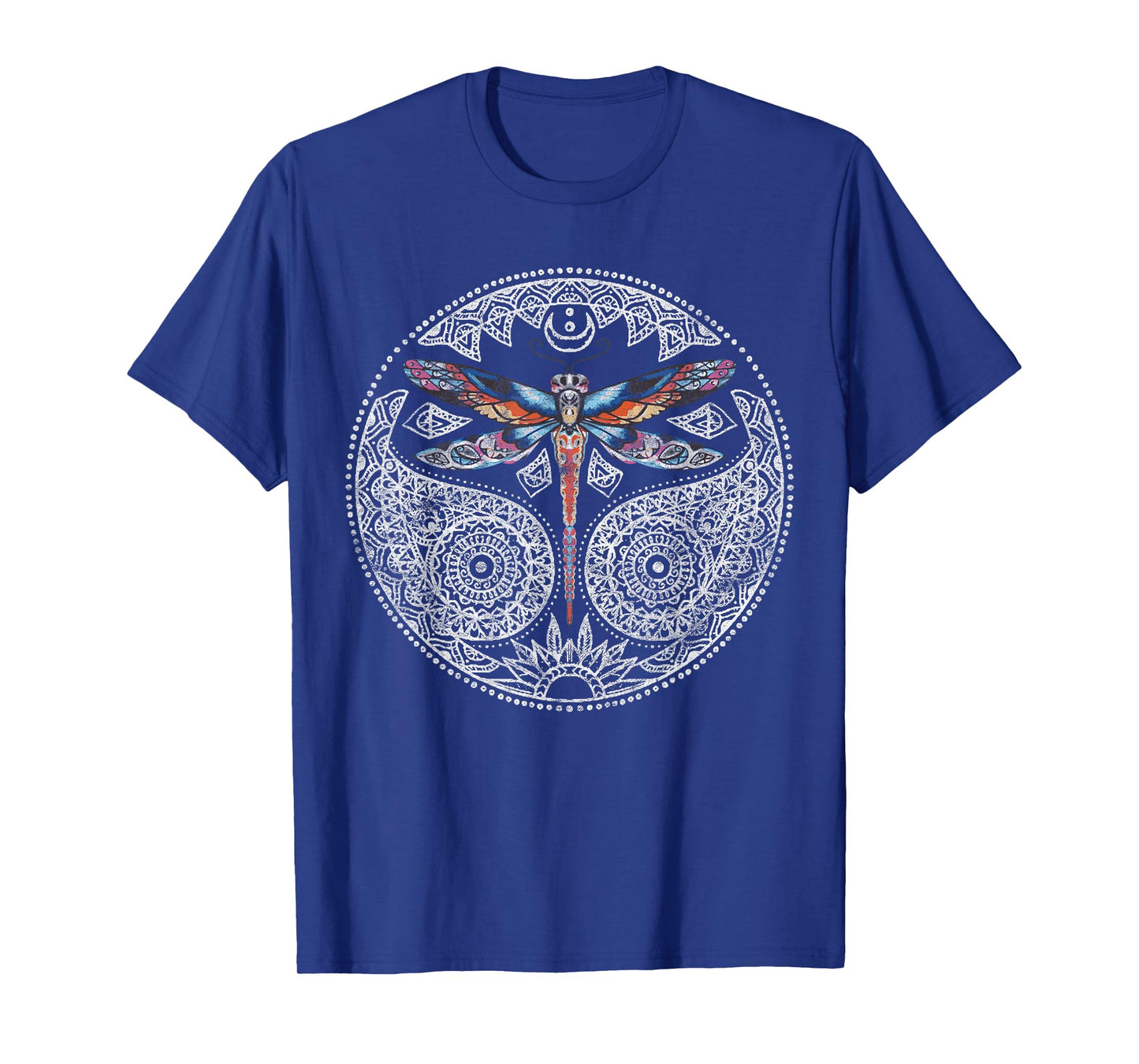 Magical Colorful Dragonfly Tribal Mandala T-Shirt