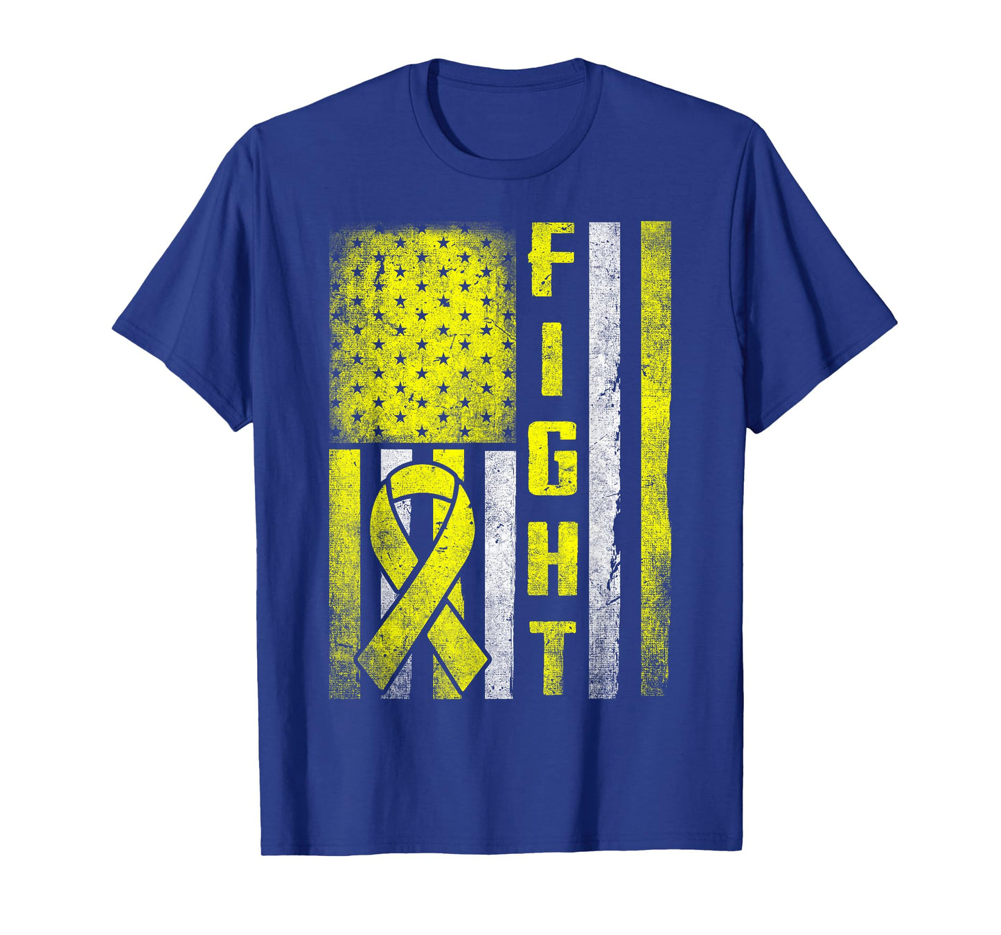 Ewing Sarcoma Fight Sarcoma Cancer Awareness Yellow Ribbon T-Shirt