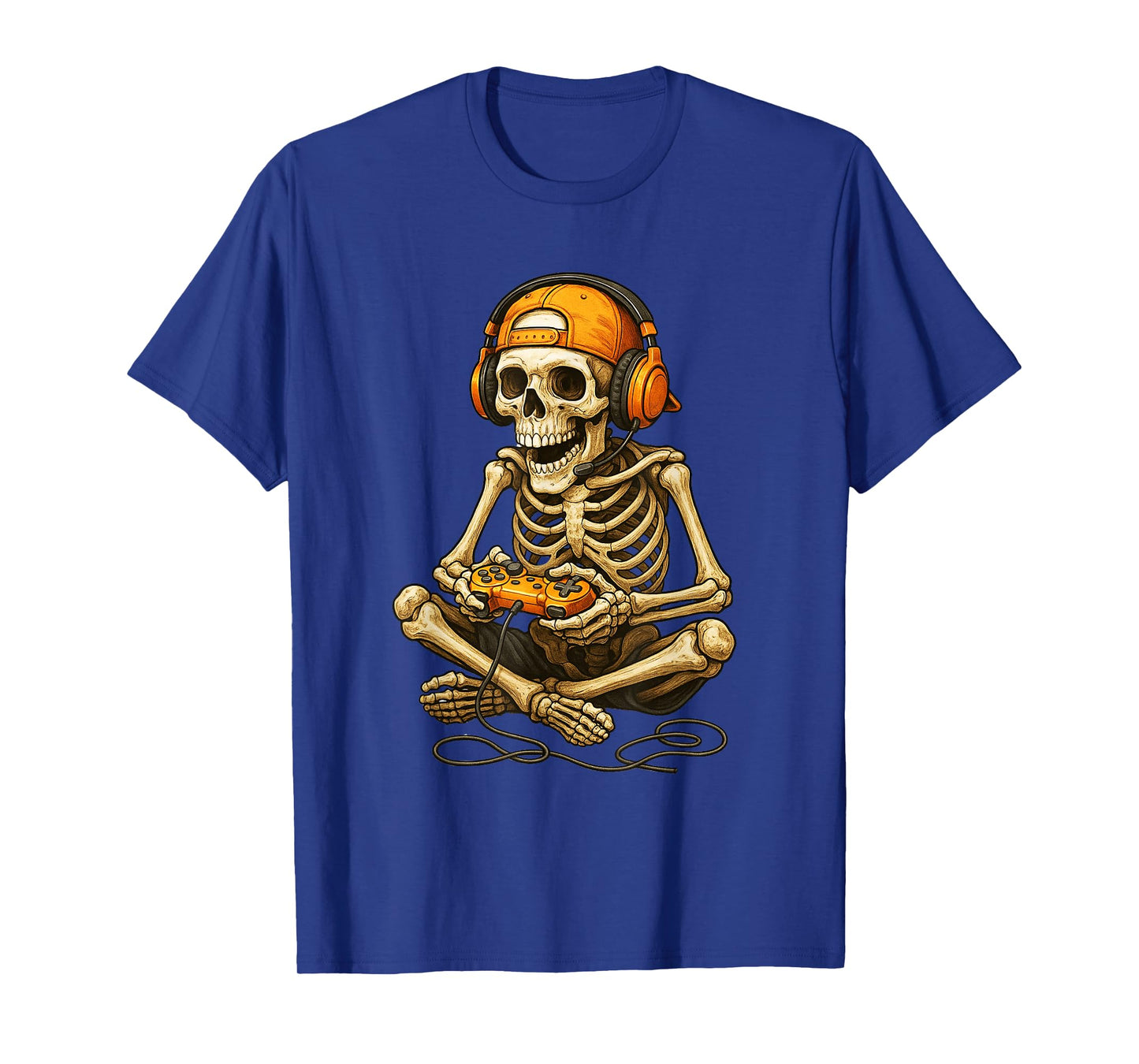 Halloween Skeleton Gamer Video Gaming Funny Skeleton Gaming T-Shirt