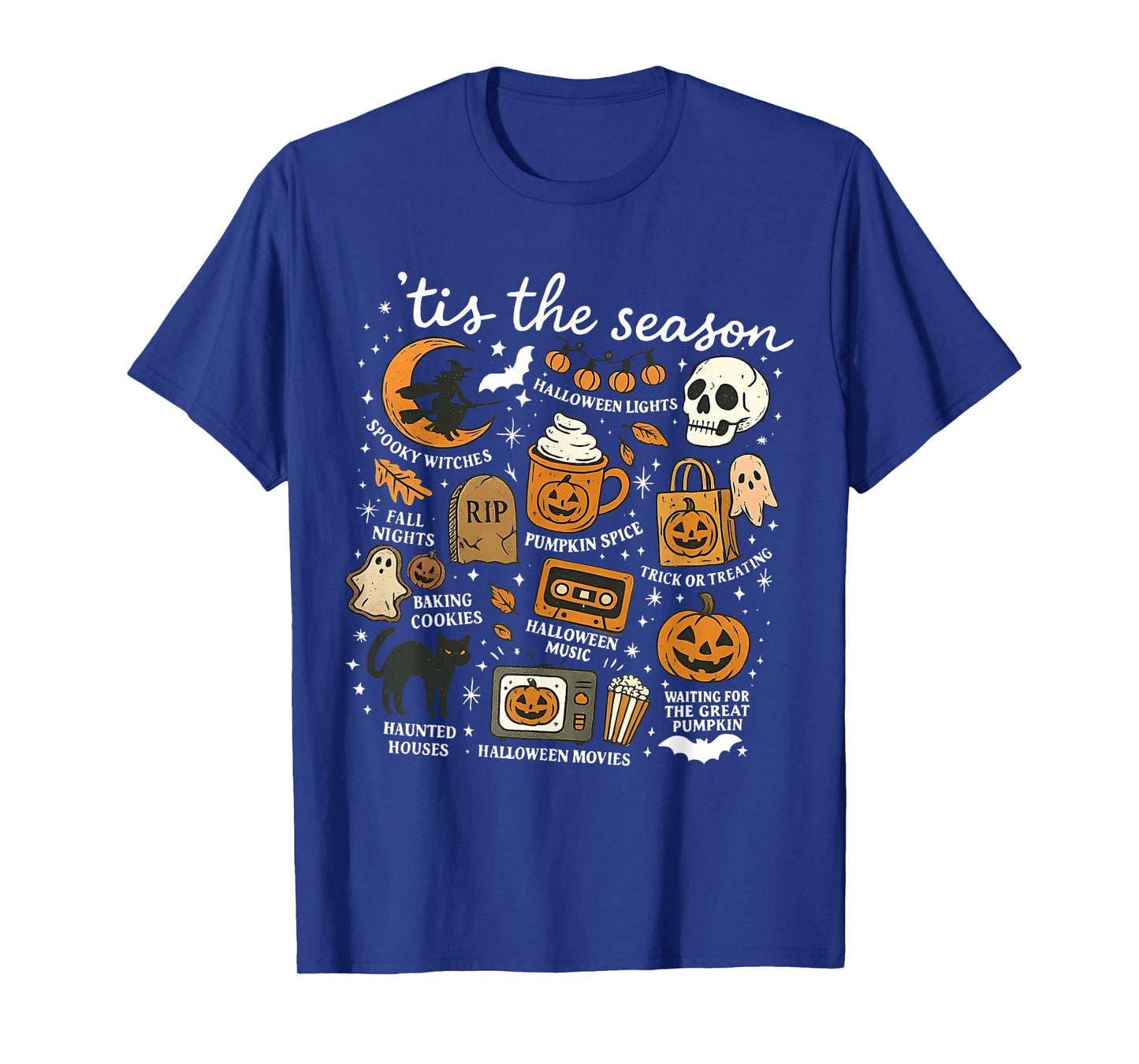 Tis The Season Halloween Icons Fall Design, Pumpkin Witch T-Shirt