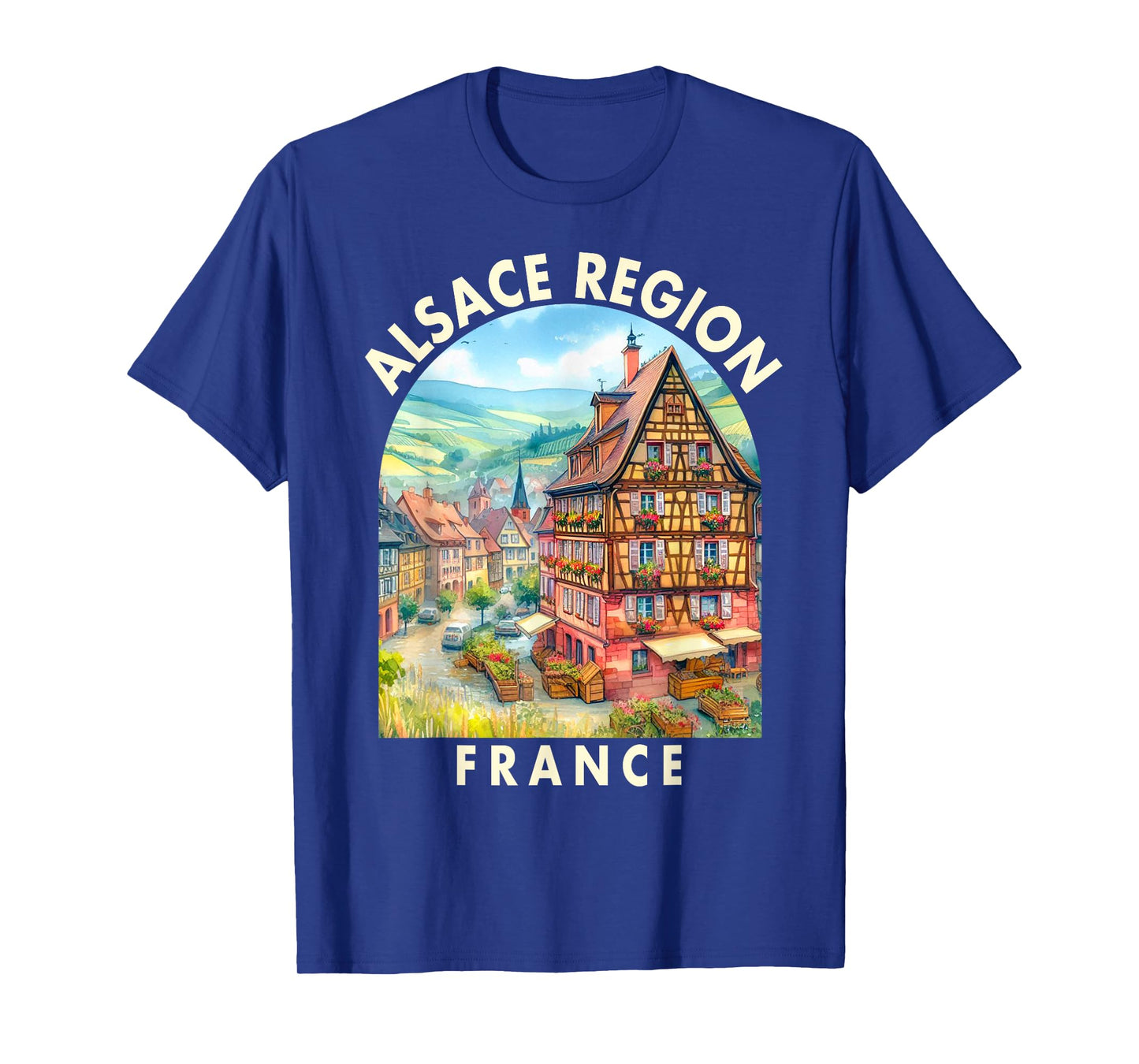 Travel To Alsace Nature Lover Trip Unisex-Adults T-Shirt, Black, Small, Short Sleeve, T-Shirt, All Seasons, Pull On, 1 Count, 0 Pockets, None, Non-Stretchable, Travelers, Explorers, Nature Lovers
