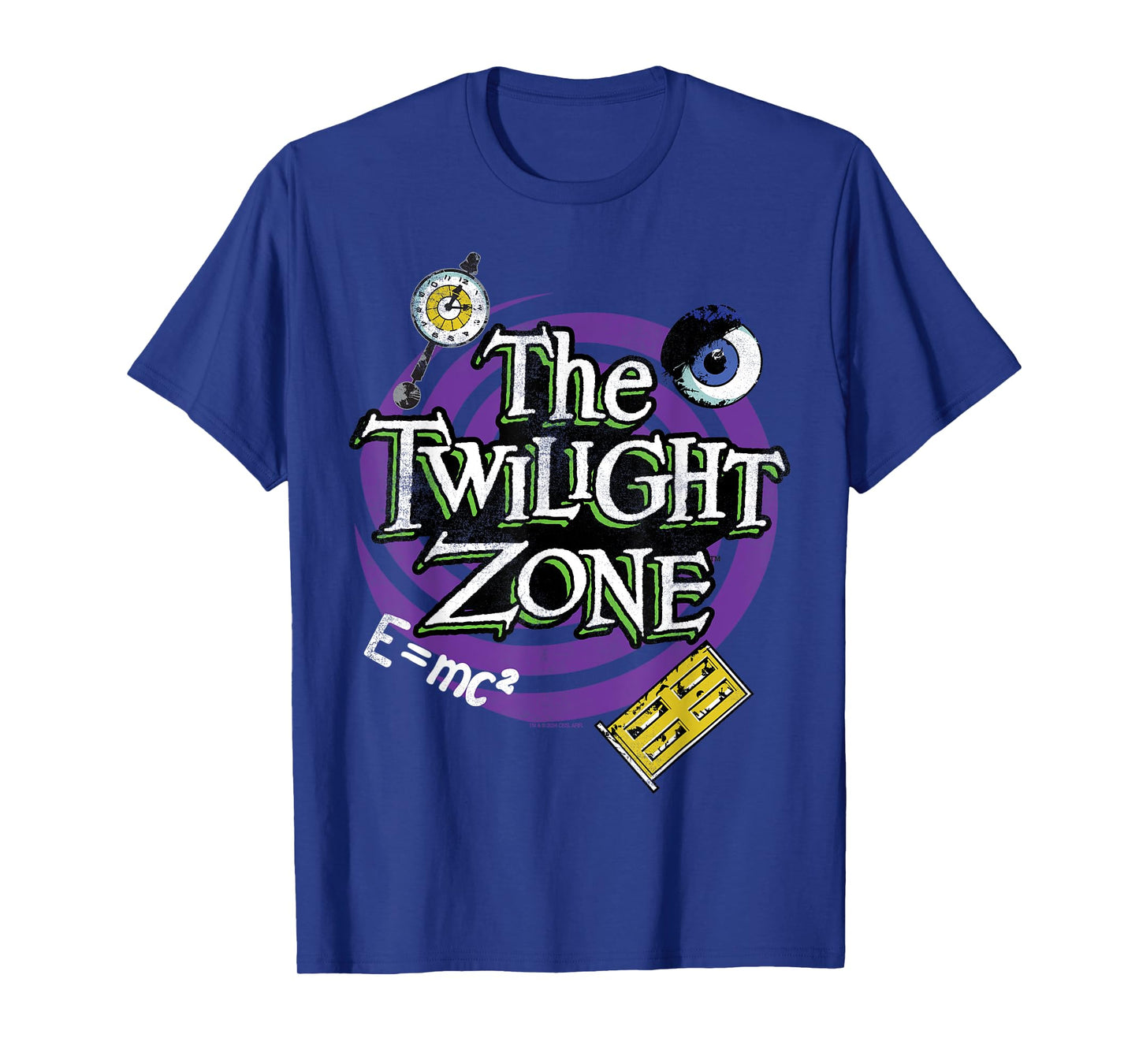The Twilight Zone Title Halloween Spiral Door Purple T-Shirt