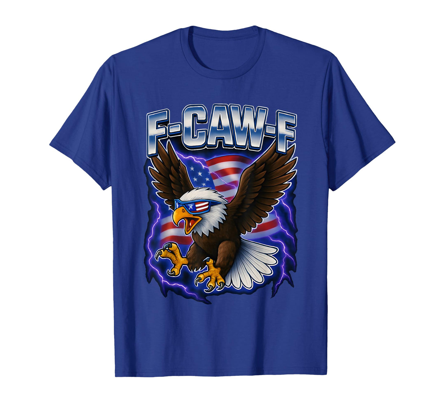 F Caw F Bald Eagle 4th of July American Flag Merica Costume T-Shirt