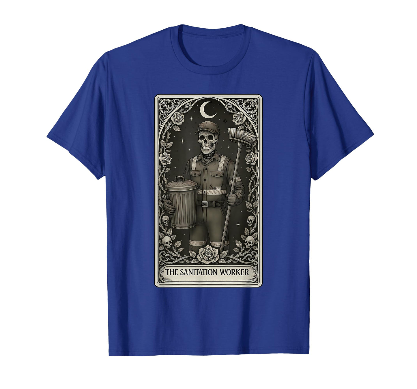 The Sanitation Worker Skeleton Tarot Card T-Shirt