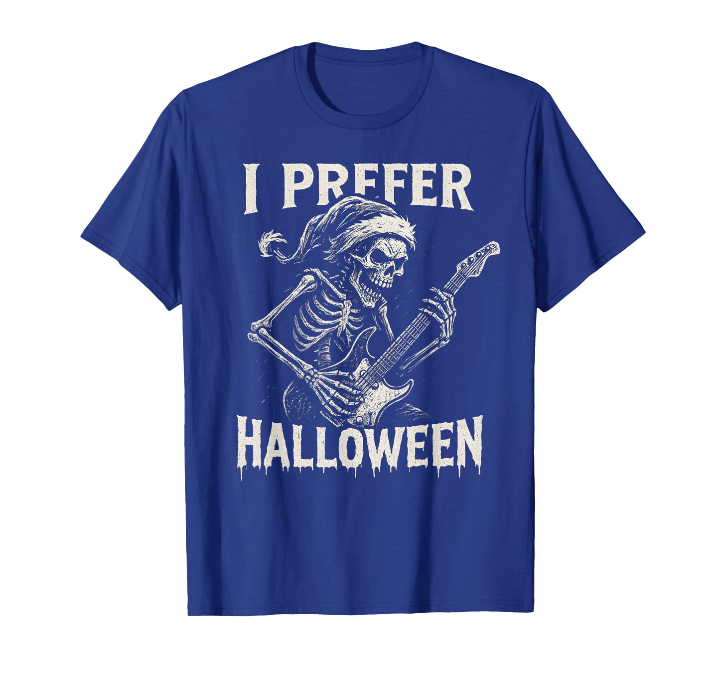 Halloween and Christmas Joke Guitar Skeleton for Music Lover T-Shirt