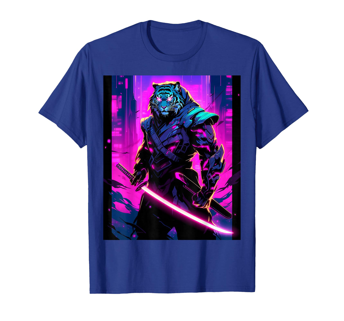 Night's Warrior: Featuring a Tiger Samurai in the Darkness T-Shirt
