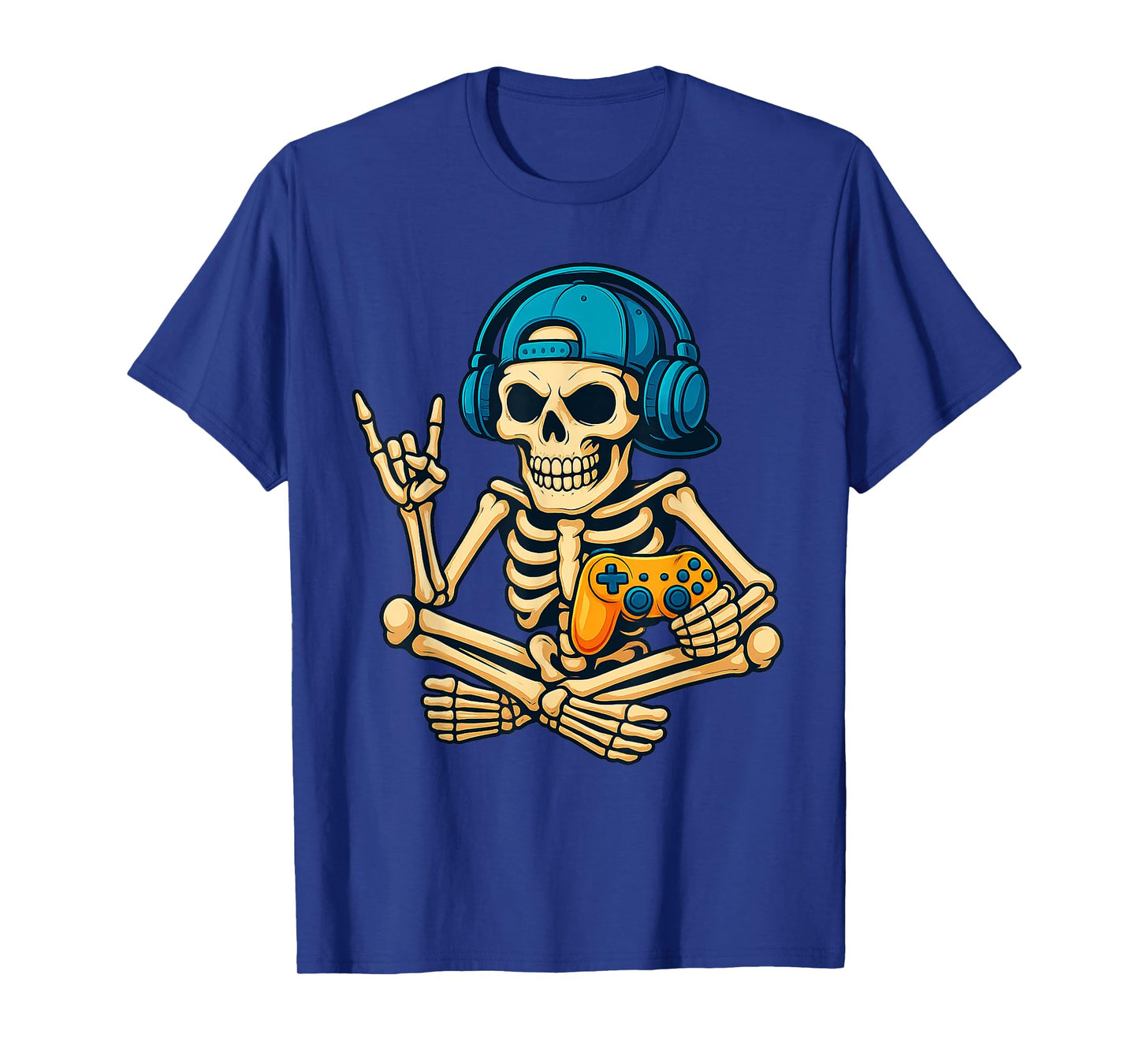 Spooky Gamer Skeleton Lovers Funny Video Game Halloween T-Shirt