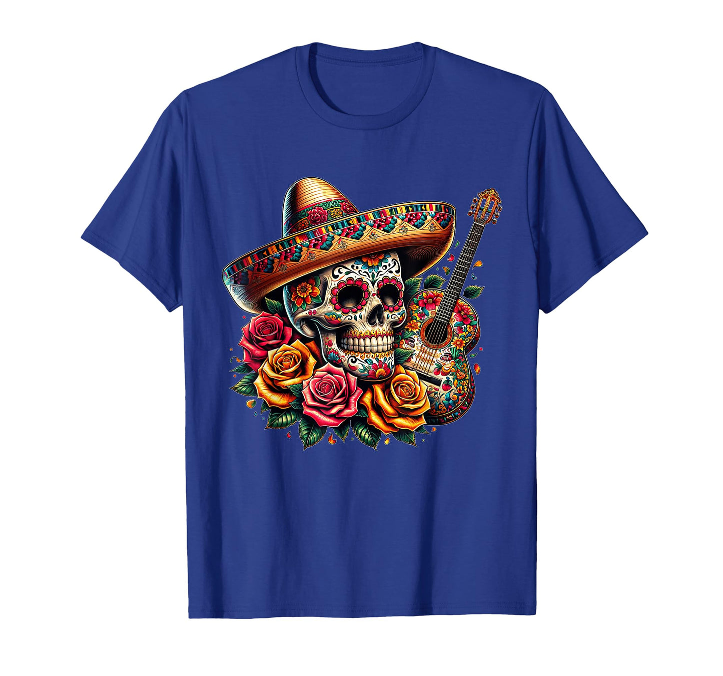 Cinco De Mayo Skull Sombrero Fiesta Mexican Skull Men Women T-Shirt