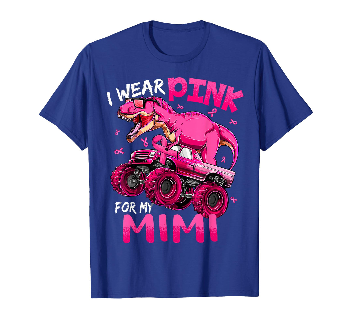 I Wear Pink For My Mimi Breast Cancer Awareness Dinosaur T-Shirt