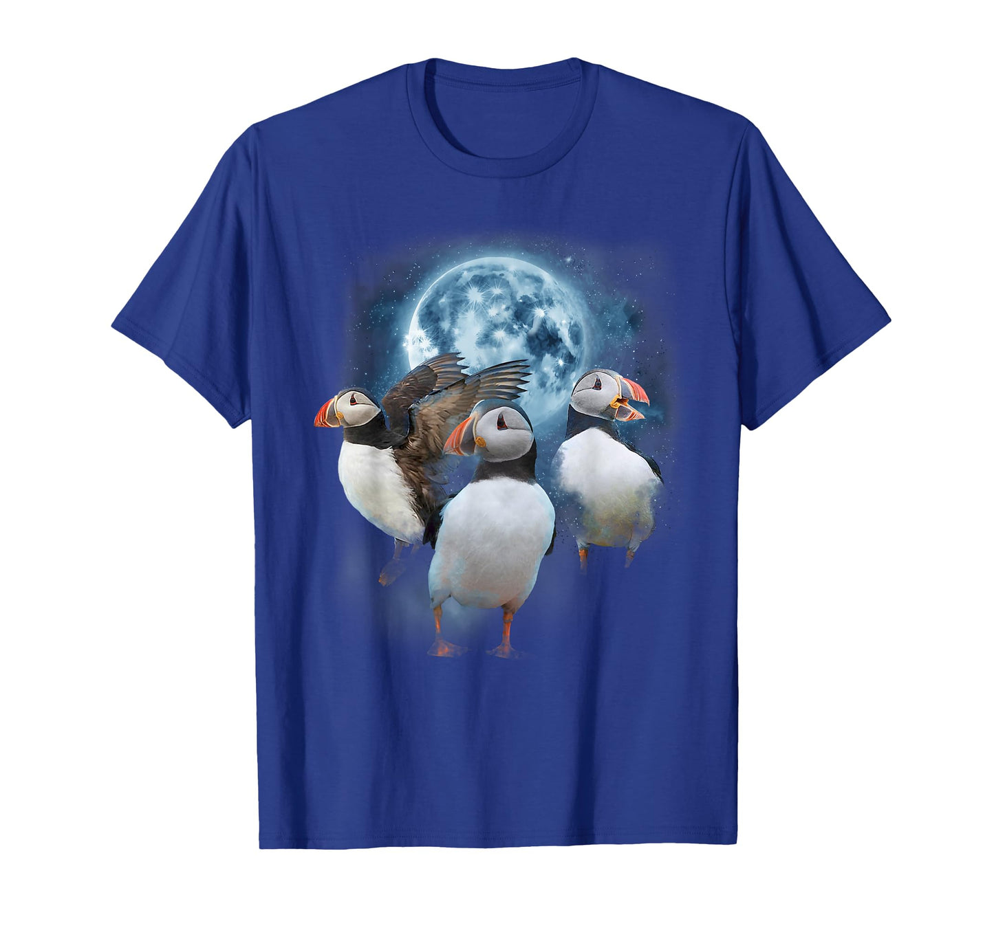 Funny Puffin Shirt - Puffins Howling at the Moon T-Shirt