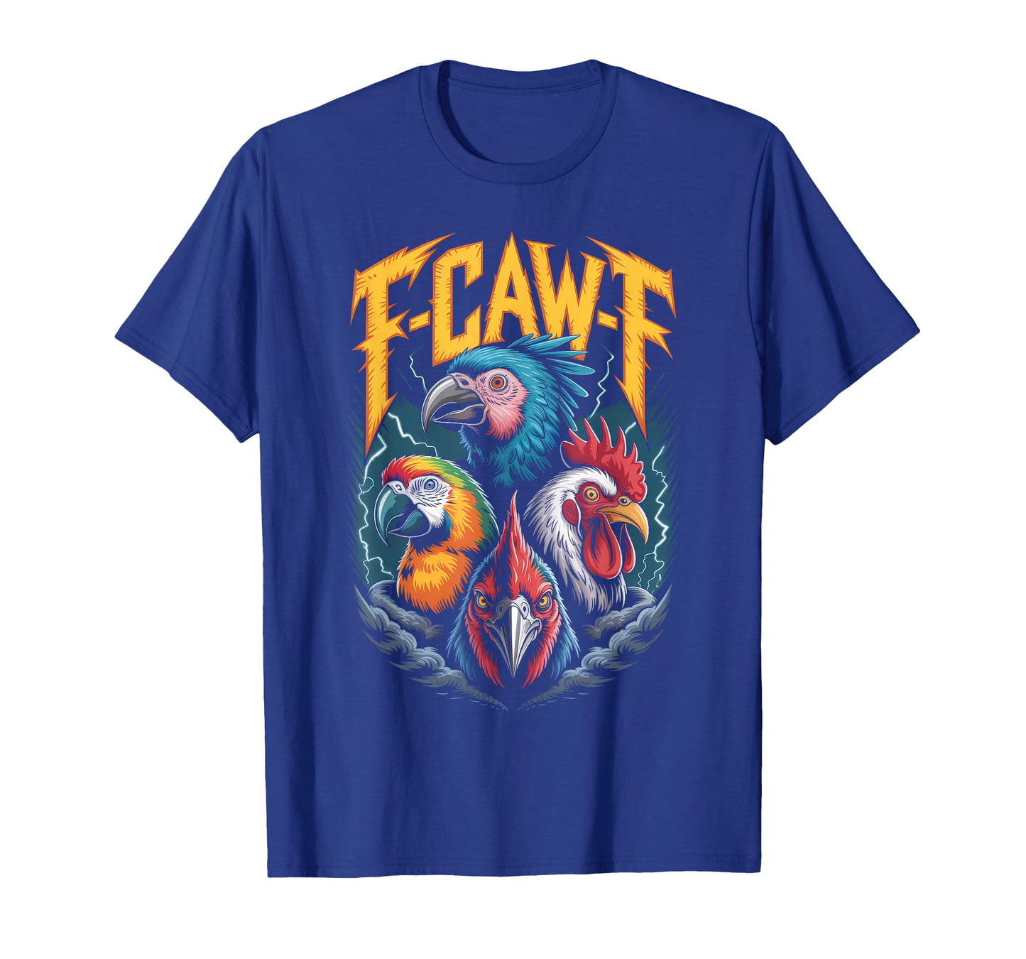 F-CAW-F Funny Gothic Bird Parrot, Crow, Rooster Sound Meme T-Shirt