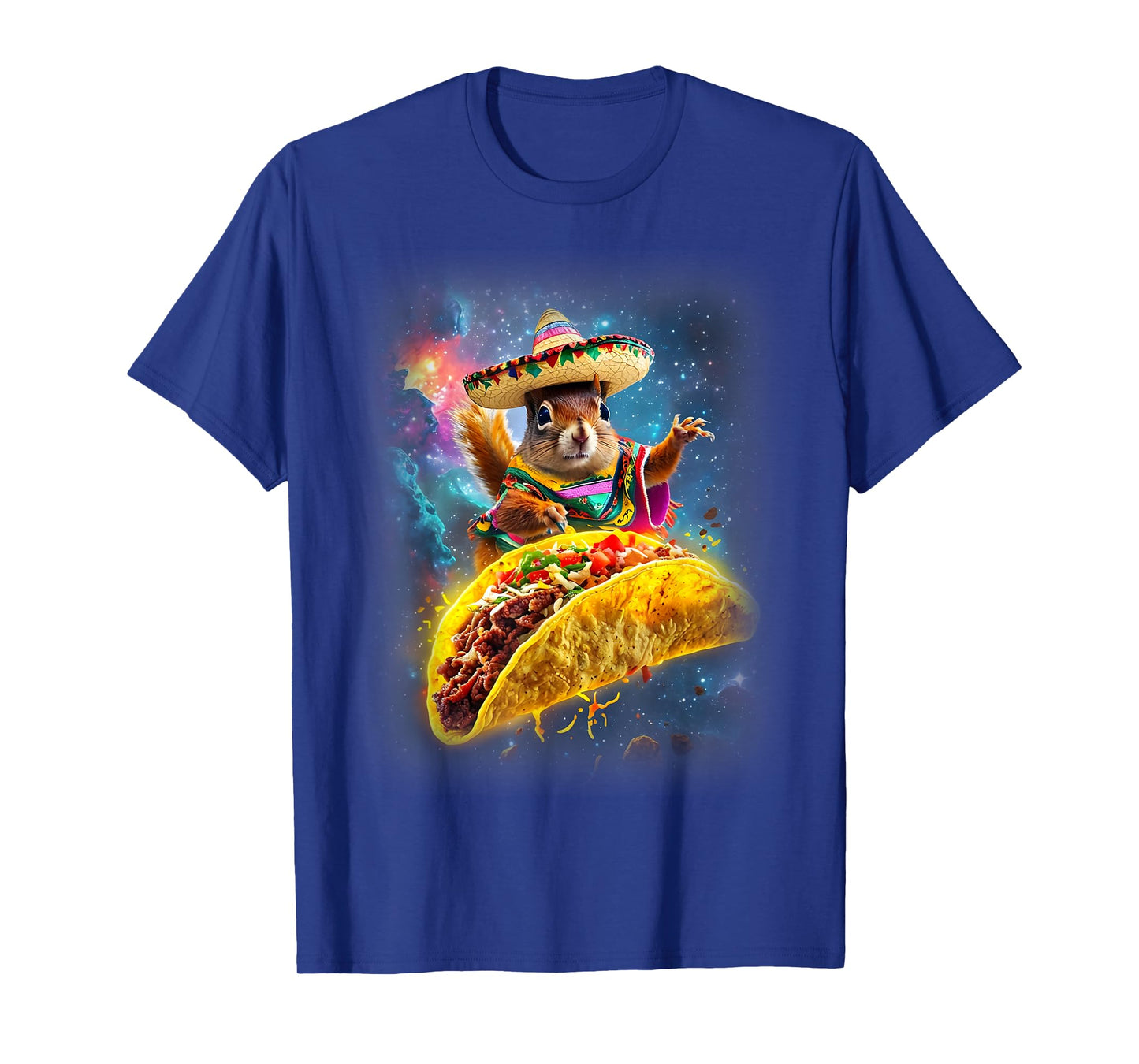 Crazy Space Taco Squirrel Cinco De Mayo Squirrel Sombrero T-Shirt