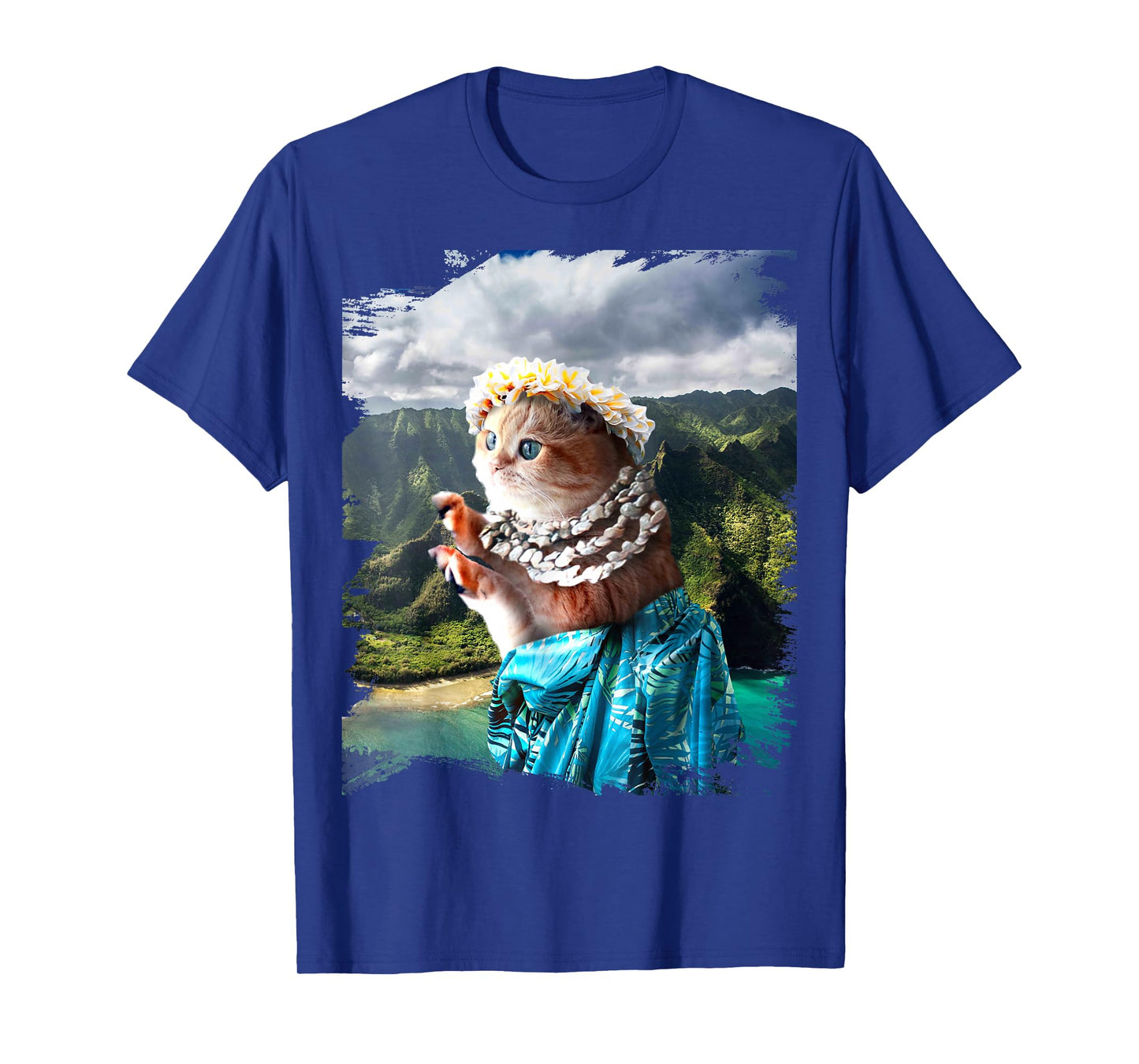 Funny Aloha Hawaiian Cat T-Shirt