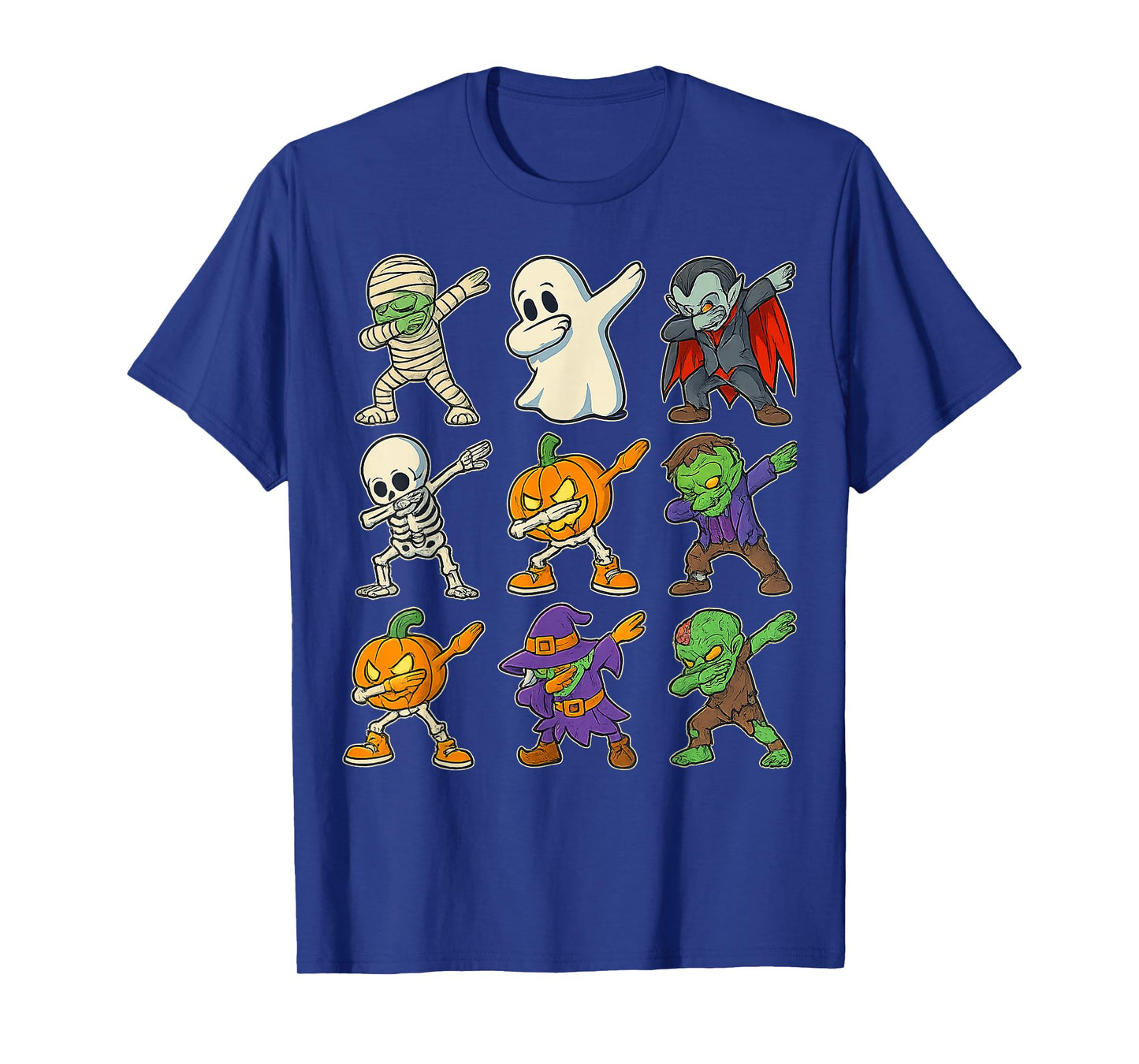 Halloween Dabbing Mummy Ghost Skeleton Zombie Pumpkin Witch T-Shirt