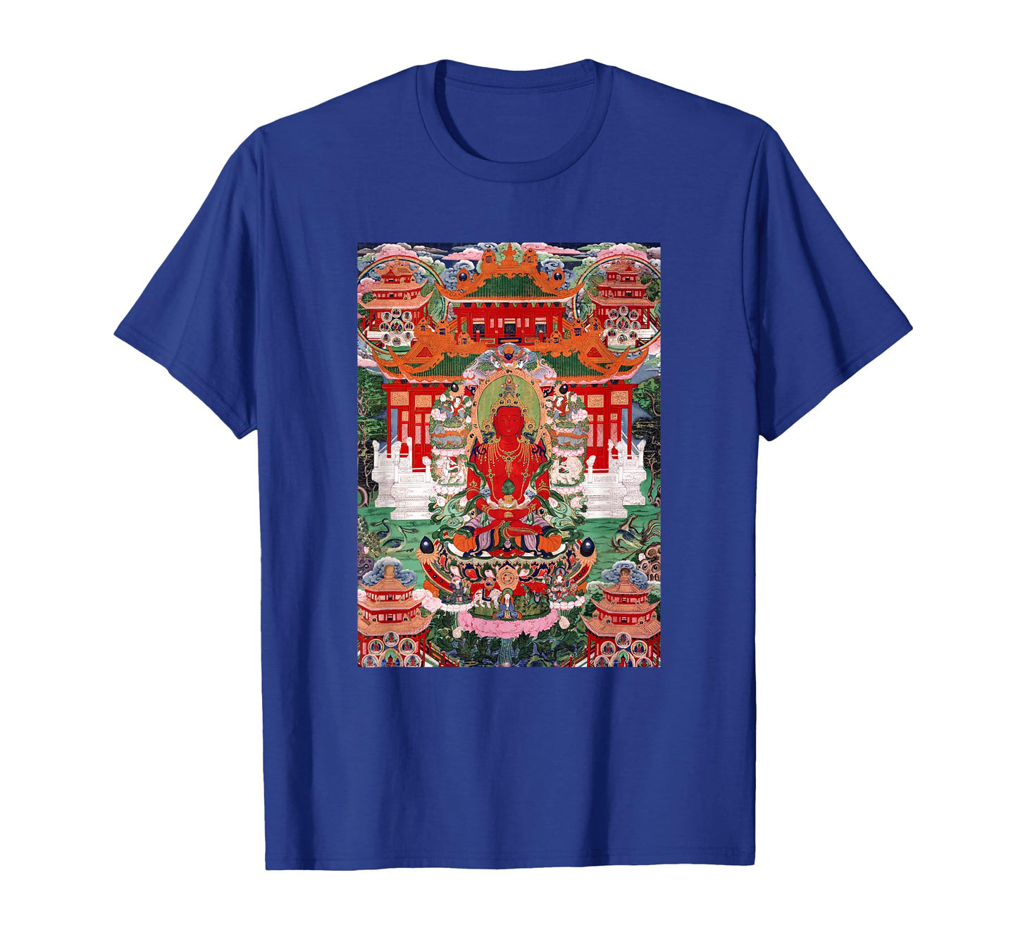 Buddha Amitayus in His Pure Land Tibetan Buddhist Thangka T-Shirt