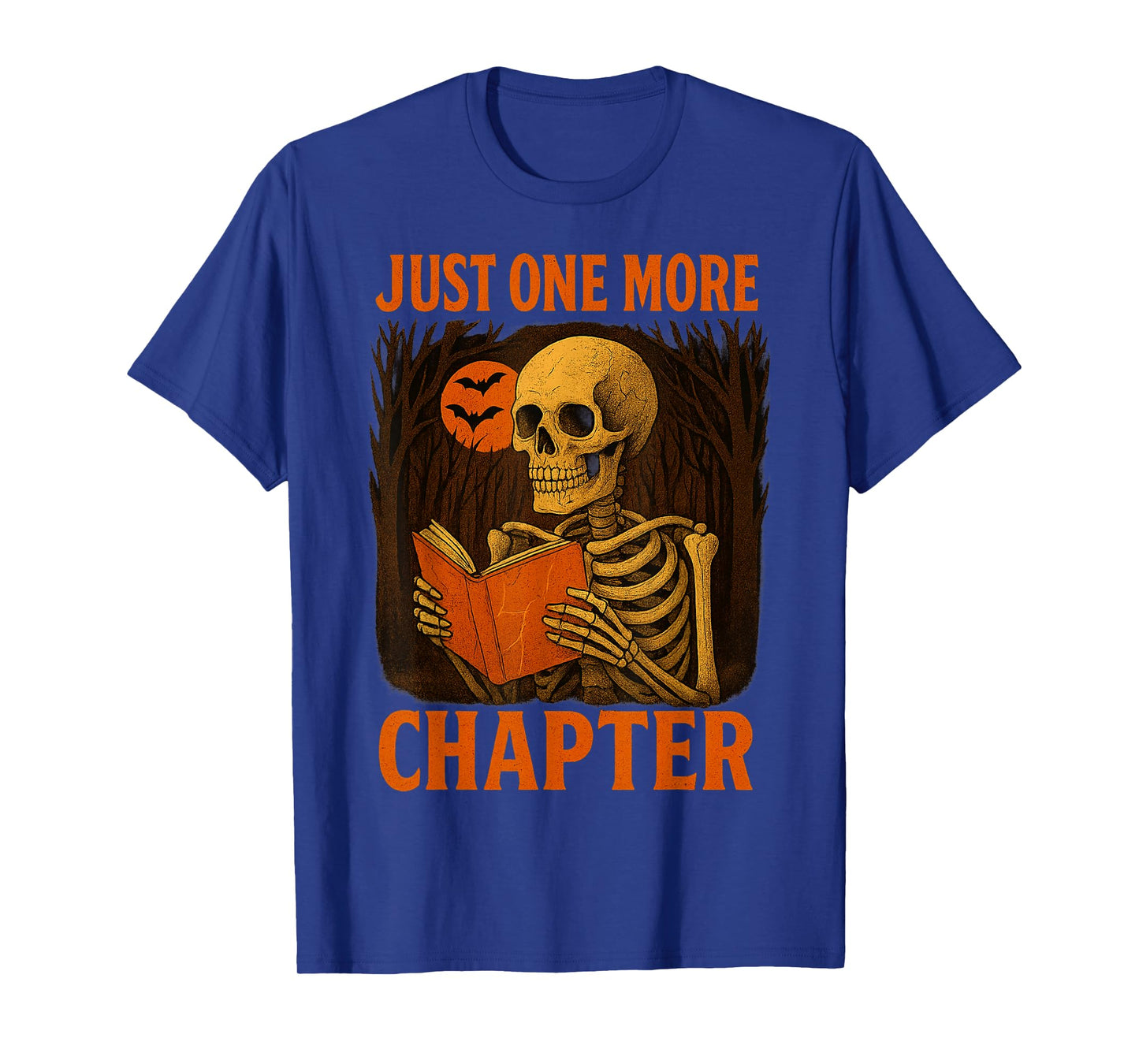 Halloween Skeleton Reading Just One More Chapter T-Shirt