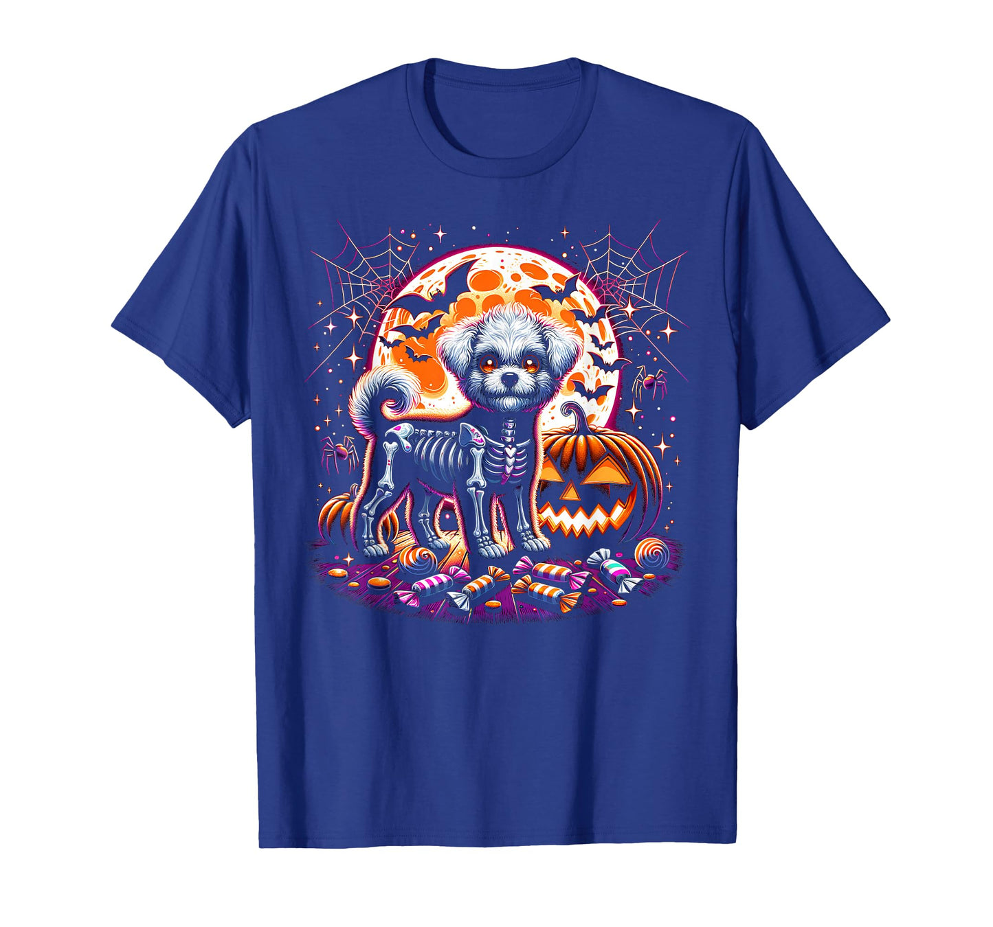 Halloween Dog Skeleton Lazy Costume T-Shirt