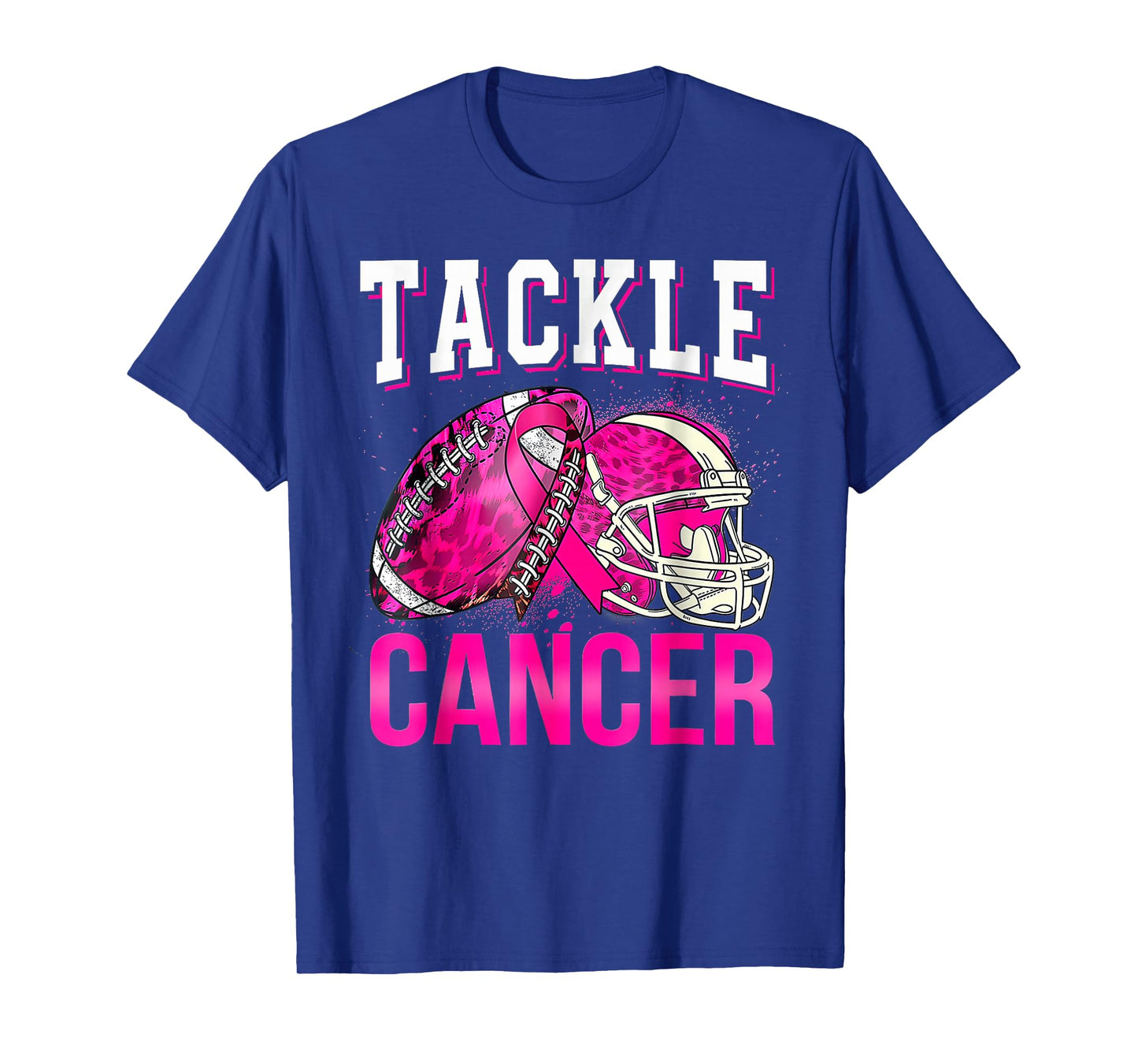 Tackle Football Pink Ribbon Breast Cancer Awareness T-Shirt
