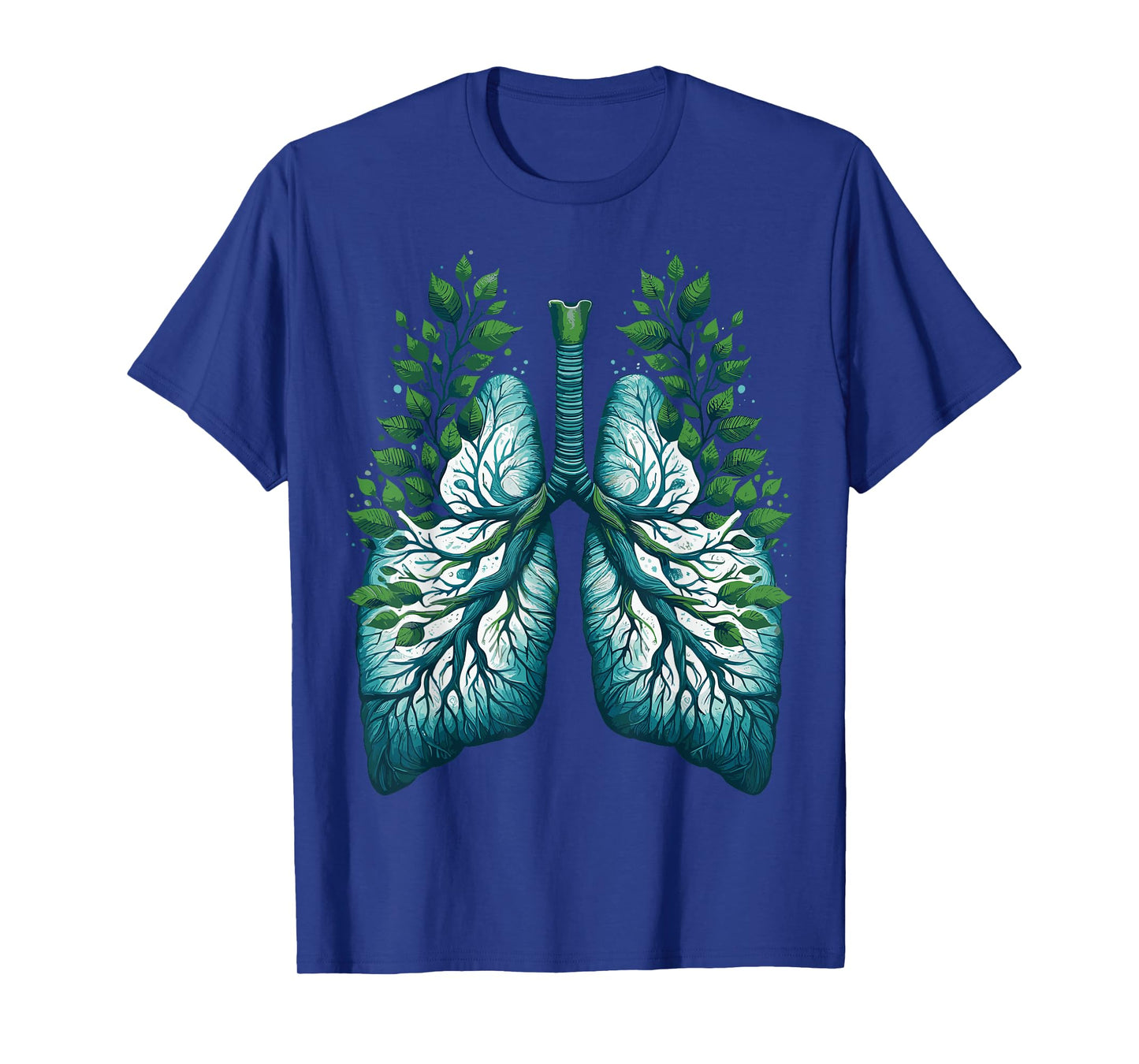 Lungs Tree Nature Art Green Leaves For Men Women T-Shirt