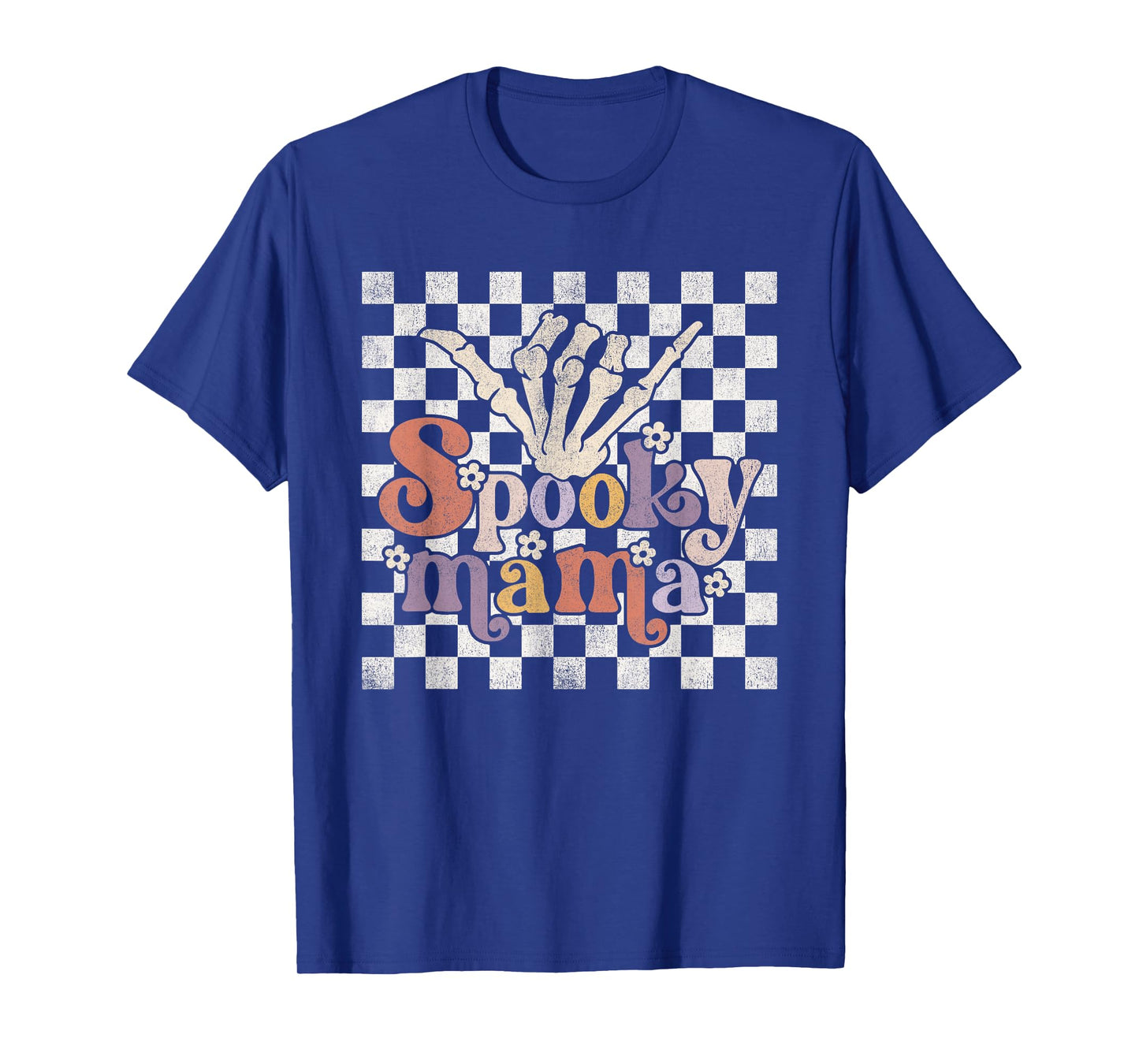 Spooky Mama Skeleton Hand Retro Halloween T-Shirt