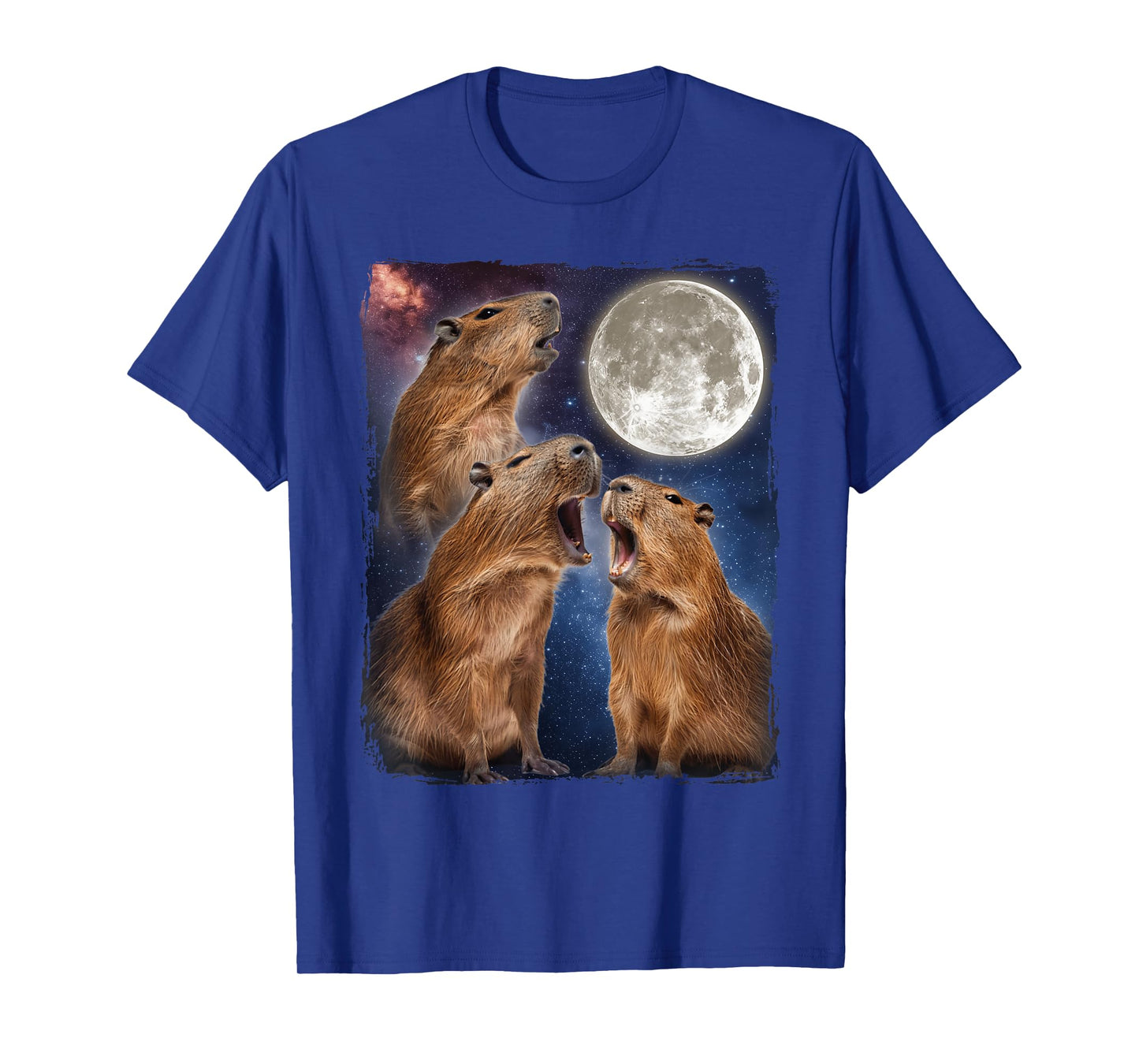 Capybara Howling At The Moon T-Shirt