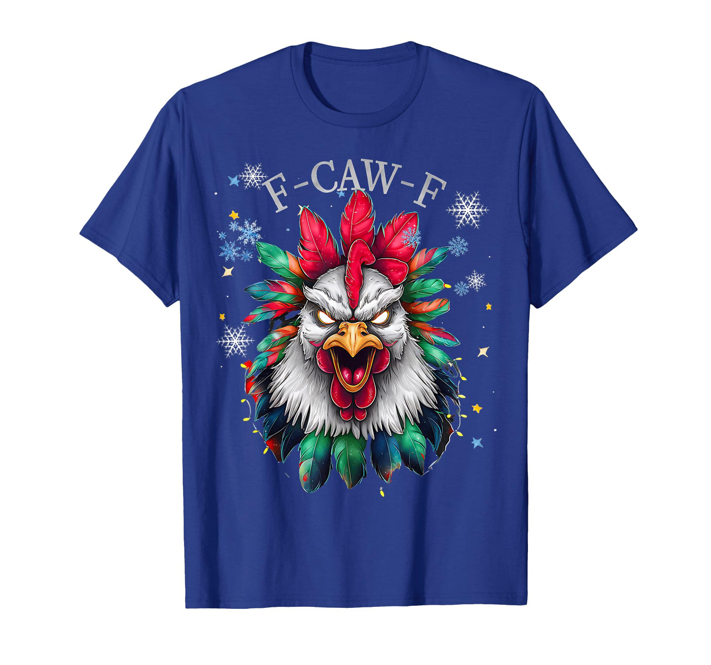 F-CAW-F Funny Christmas Rooster Holiday Humor Chicken Xmas T-Shirt