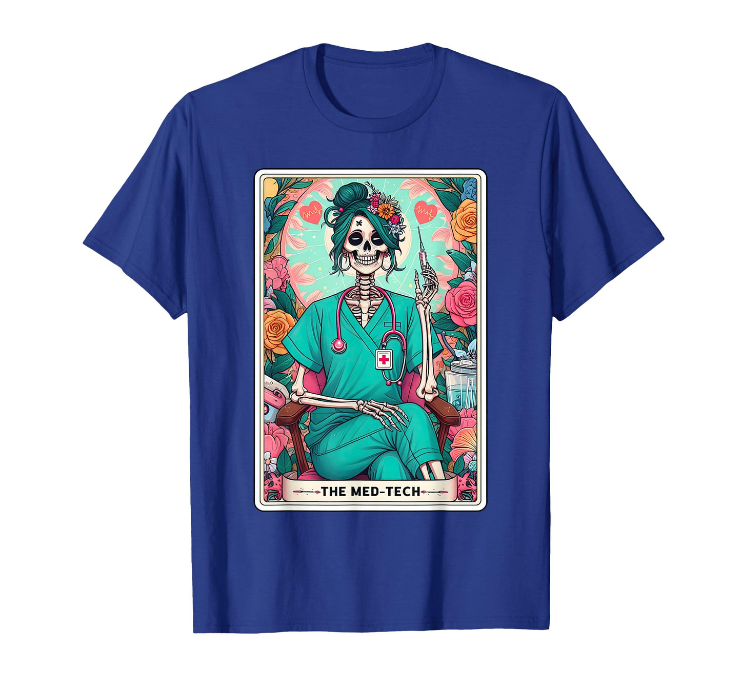 The Med Tech Tarot Card Skeleton Medication Aide CMA Nursing T-Shirt