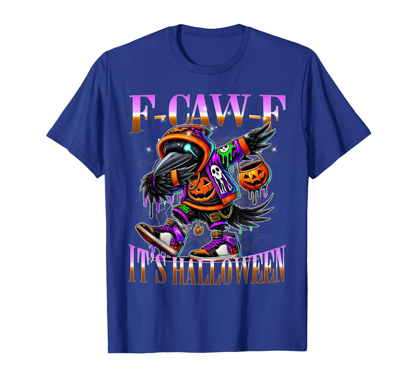 F-Caw-F Raven Halloween Graffiti Urban Spooky T-Shirt