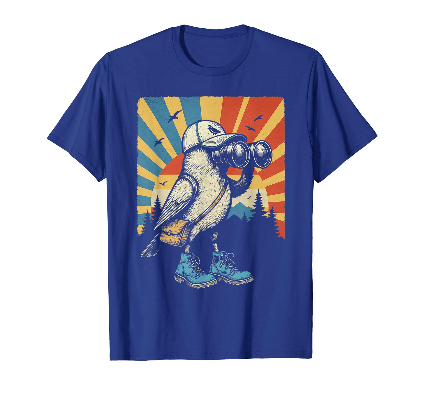 Bird Nerd Shirt Retro Birder Binoculars Nature Funny T-Shirt