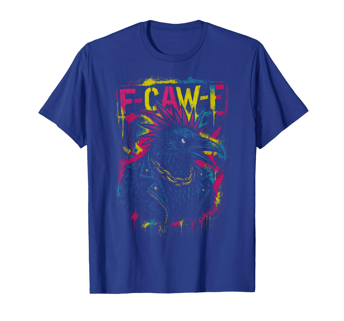 F-Caw-F Punk Crow Funny Adult Humor FCAWF Crow Meme T-Shirt