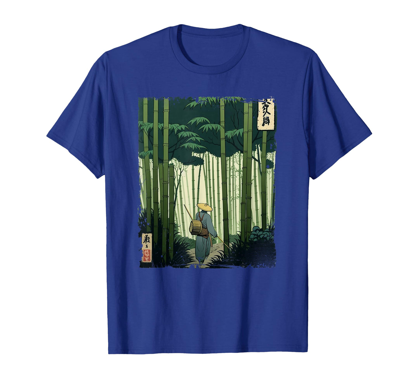 Japanese Bamboo grove Woodblock Art Spiritual nature vintage T-Shirt