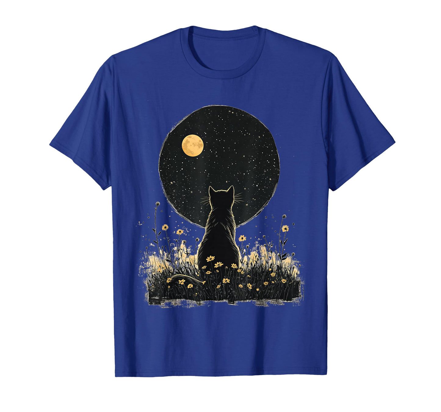 cat moon moonphases cats in nature kittens simple T-Shirt