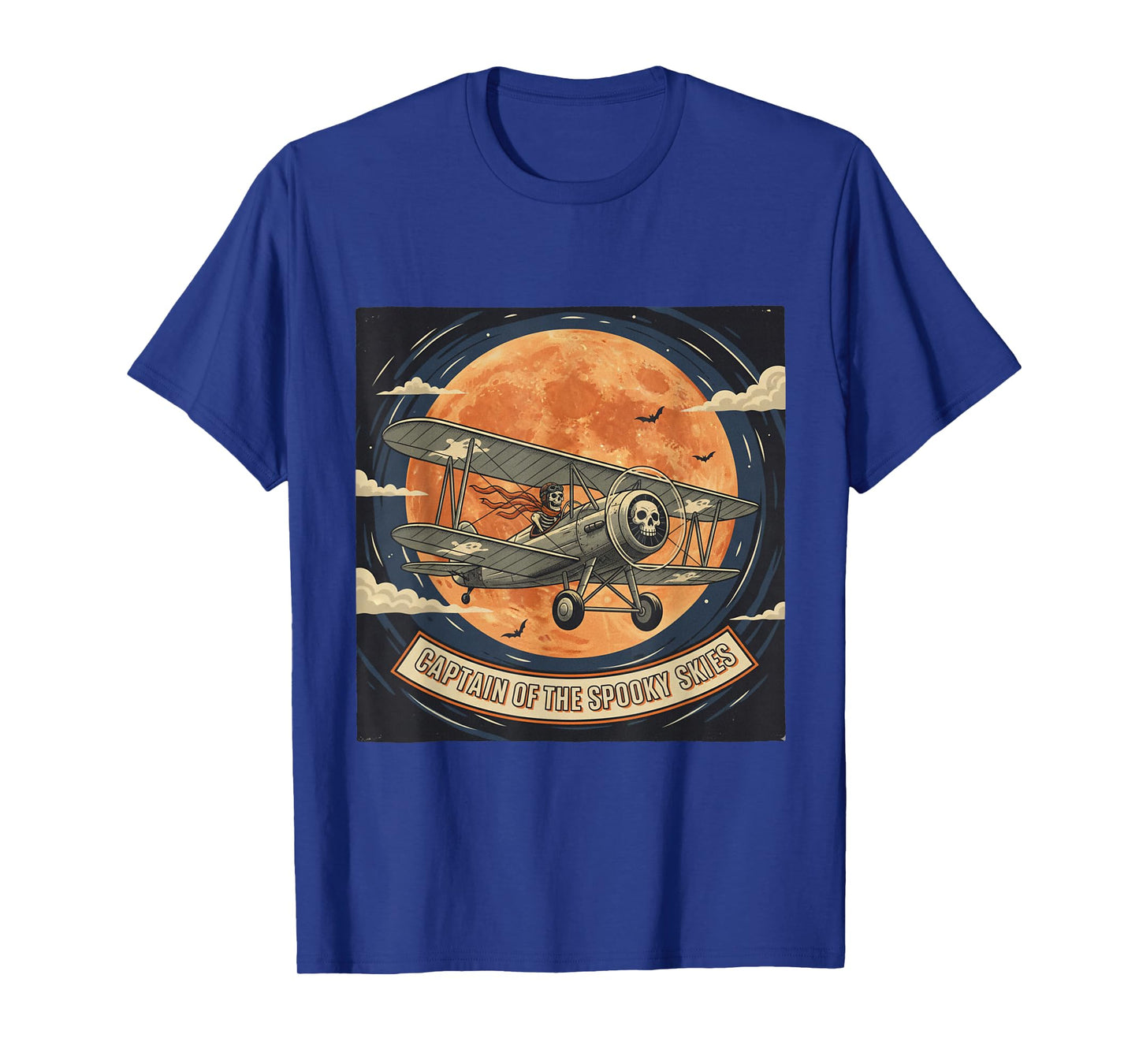 Retro Pilot of The Spooky Skies Skeleton Vintage Shirt T-Shirt