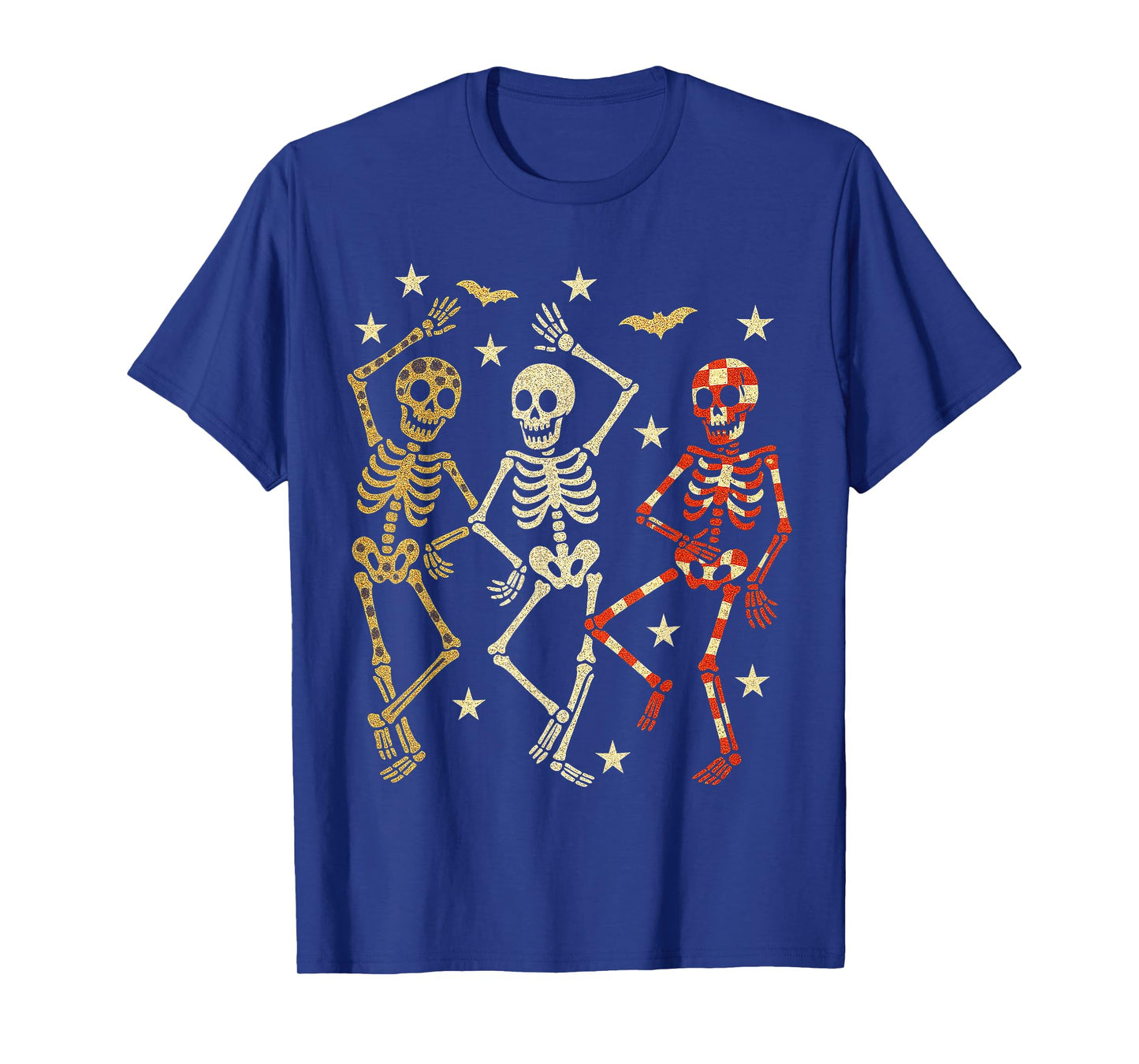 Halloween Dancing Skeletons Retro Spooky Season Design T-Shirt
